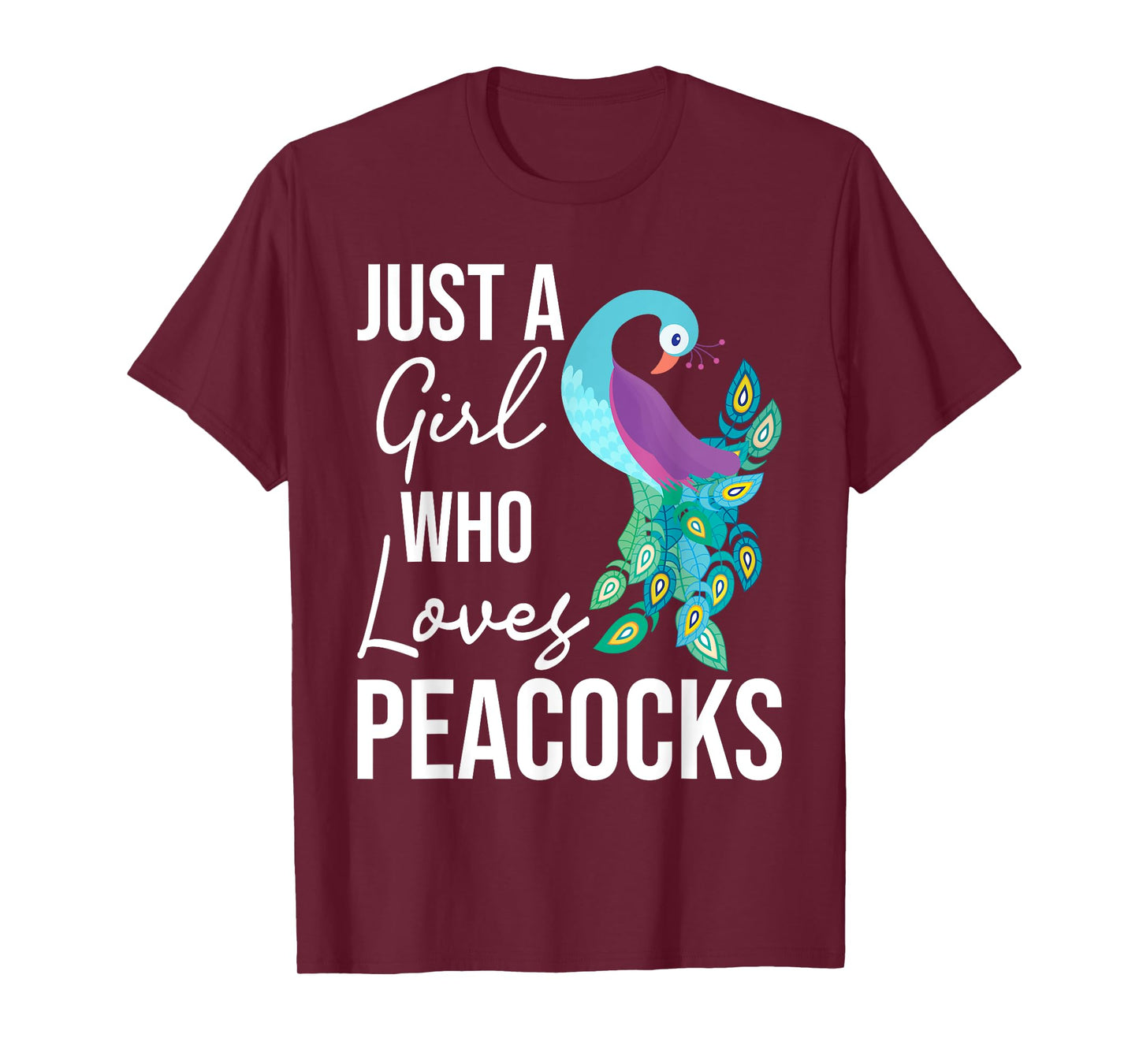 A Girl Who Loves Peacocks - Zookeeper Ornithologist T-Shirt