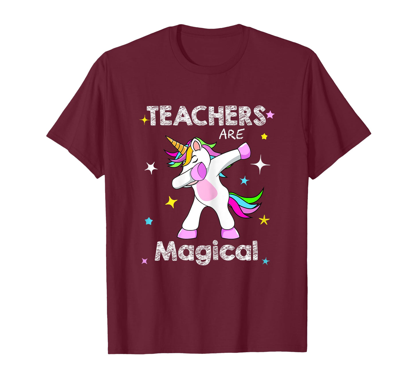Teachers Are Magical Shirt Dabbing Unicorn Teaching Tee T-Shirt