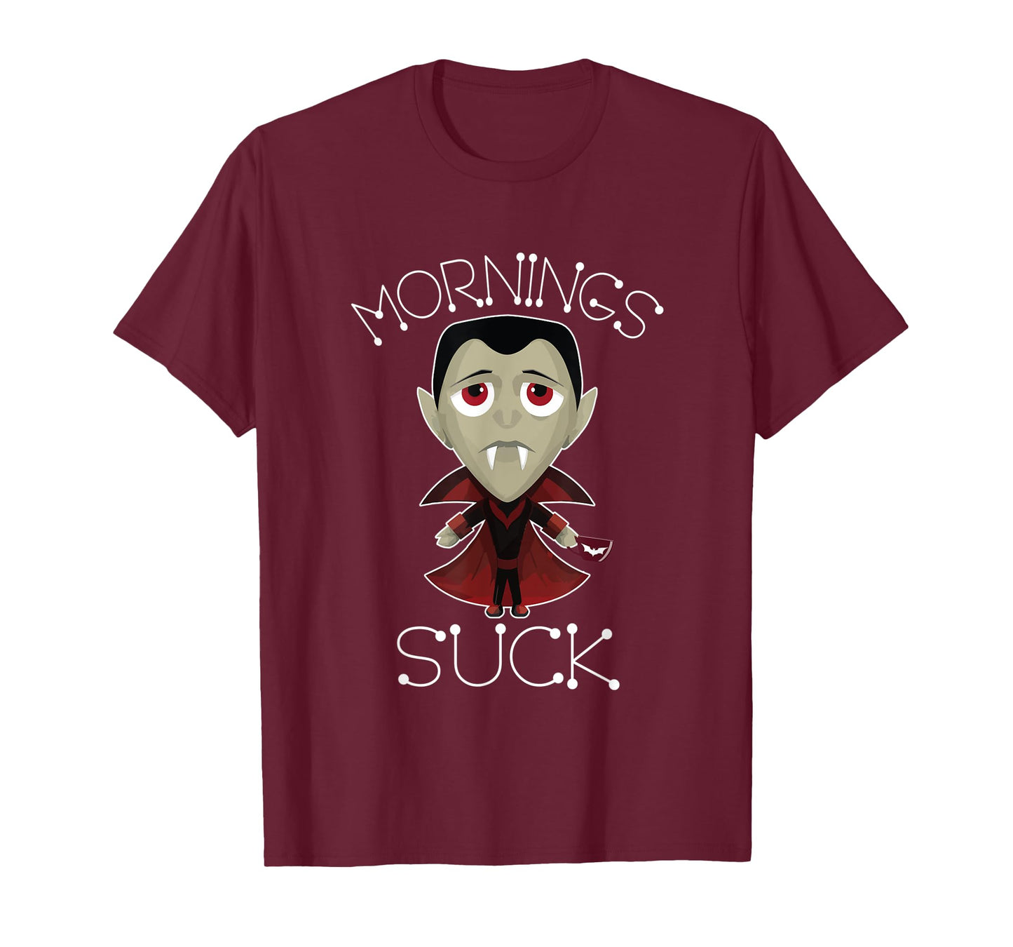 Mornings Suck Vampire Halloween Nosferatu Dark Mad Demon T-Shirt