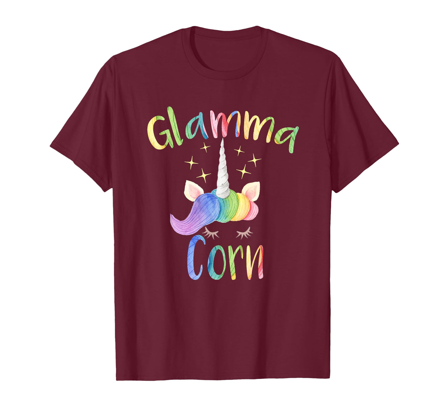 Glamma Corn Funny Unicorn Grandma T-Shirt