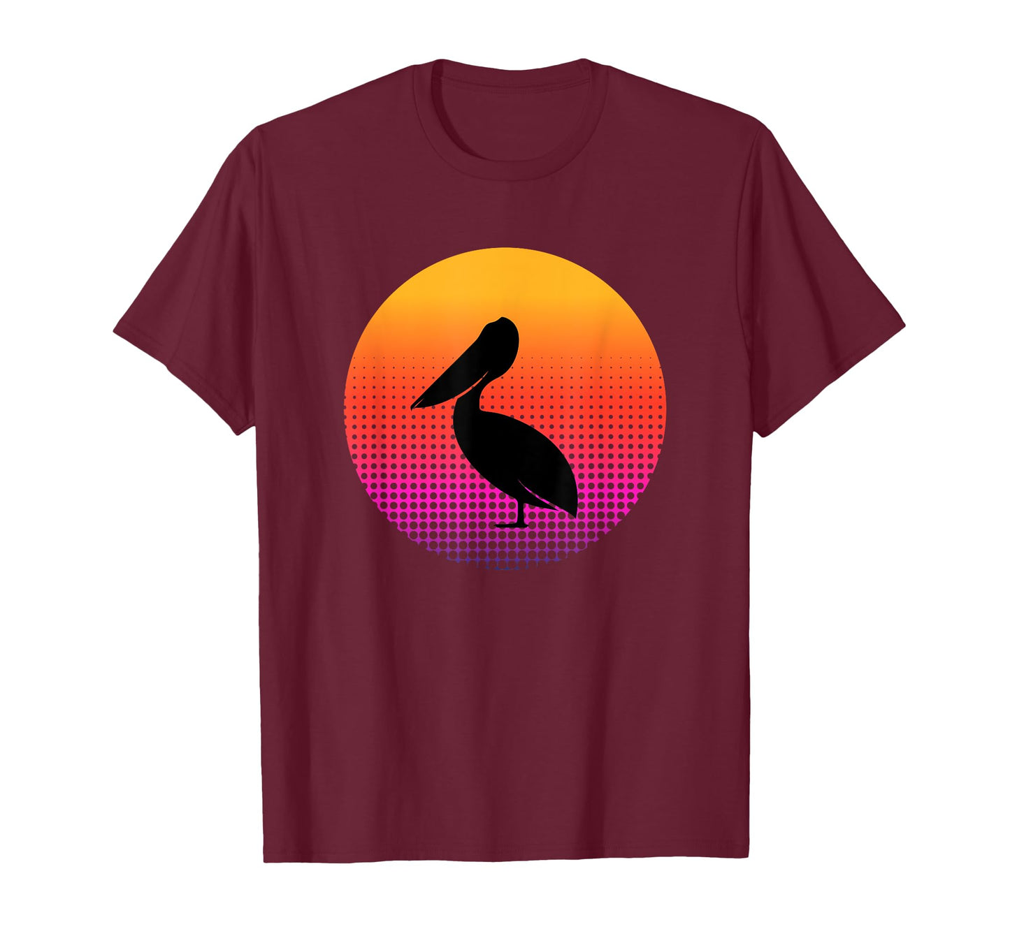 Retro Sunset Pelican Bird Animal Lover Gifts Men Women Youth T-Shirt