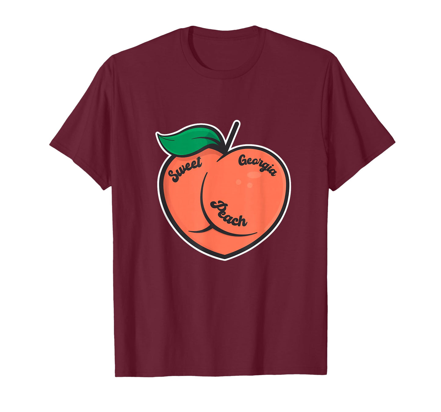 Sweet Georgia Peach Cute Peach With Heart Shaped Women Girls T-Shirt