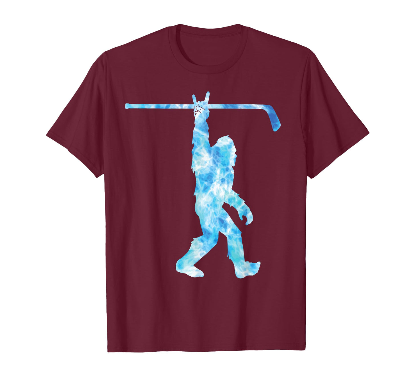Bigfoot Hockey Funny Sasquatch Rock An Roll Youth Boys Men T-Shirt
