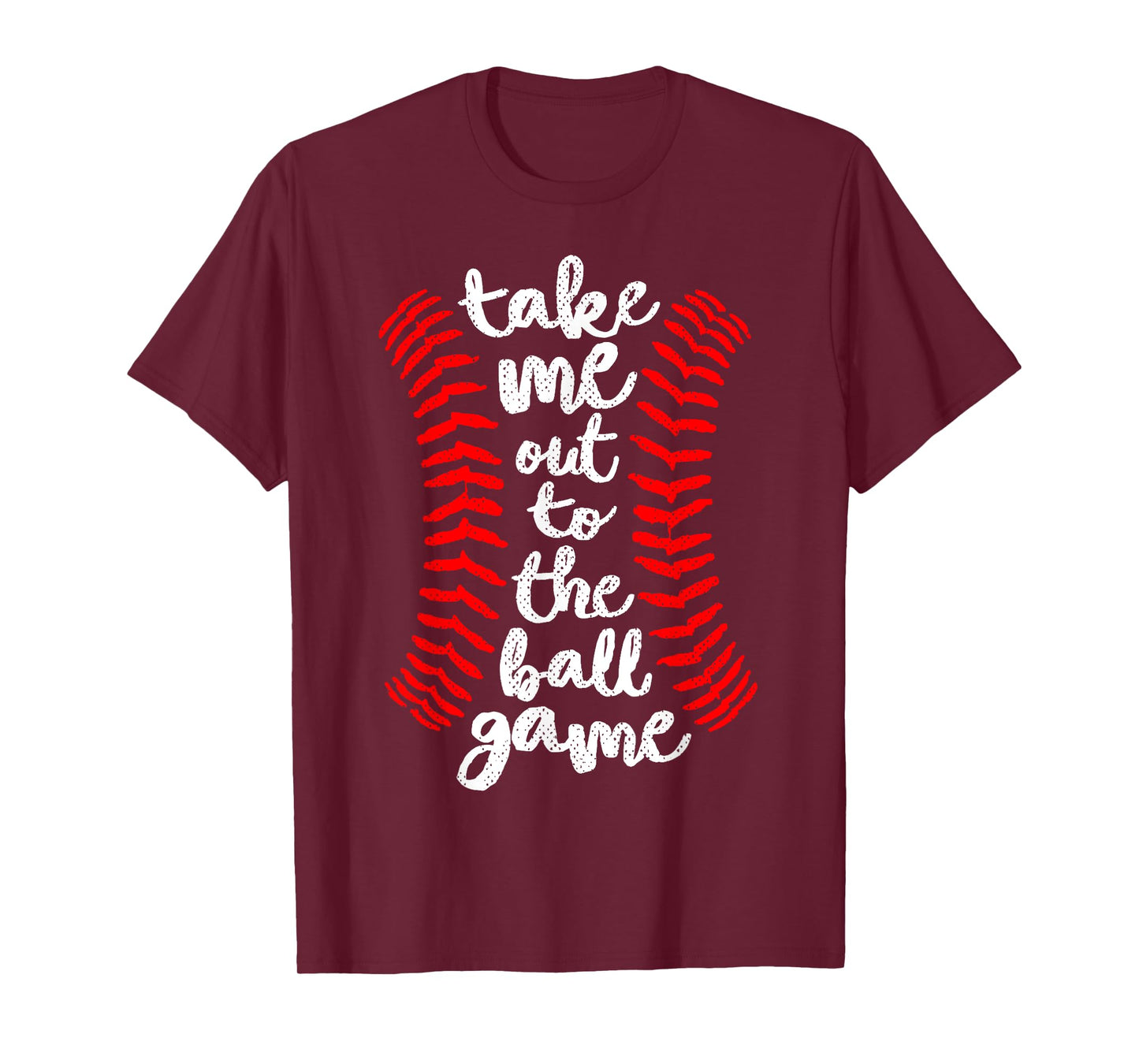 Take Me Out Ball Game Shirt Baseball Song Red Blue Black T-Shirt