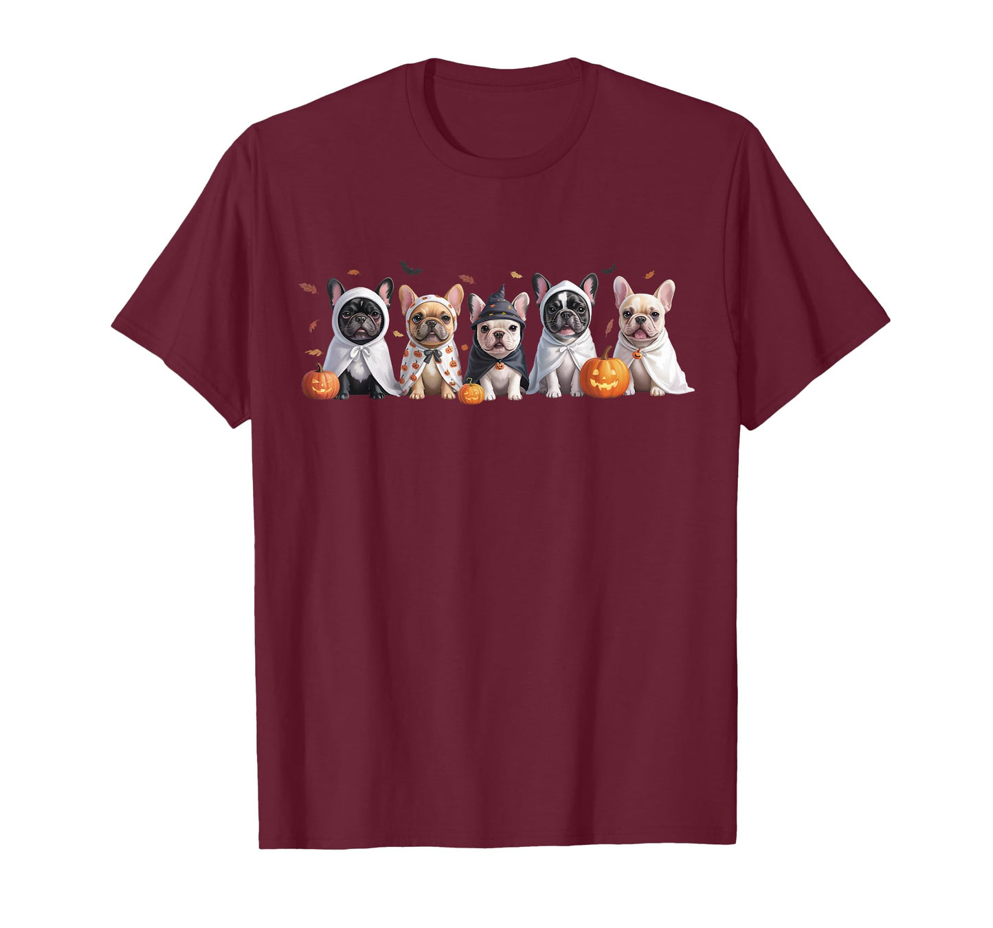 Cute French Bulldog Halloween Costume Frenchie Dog Ghost T-Shirt