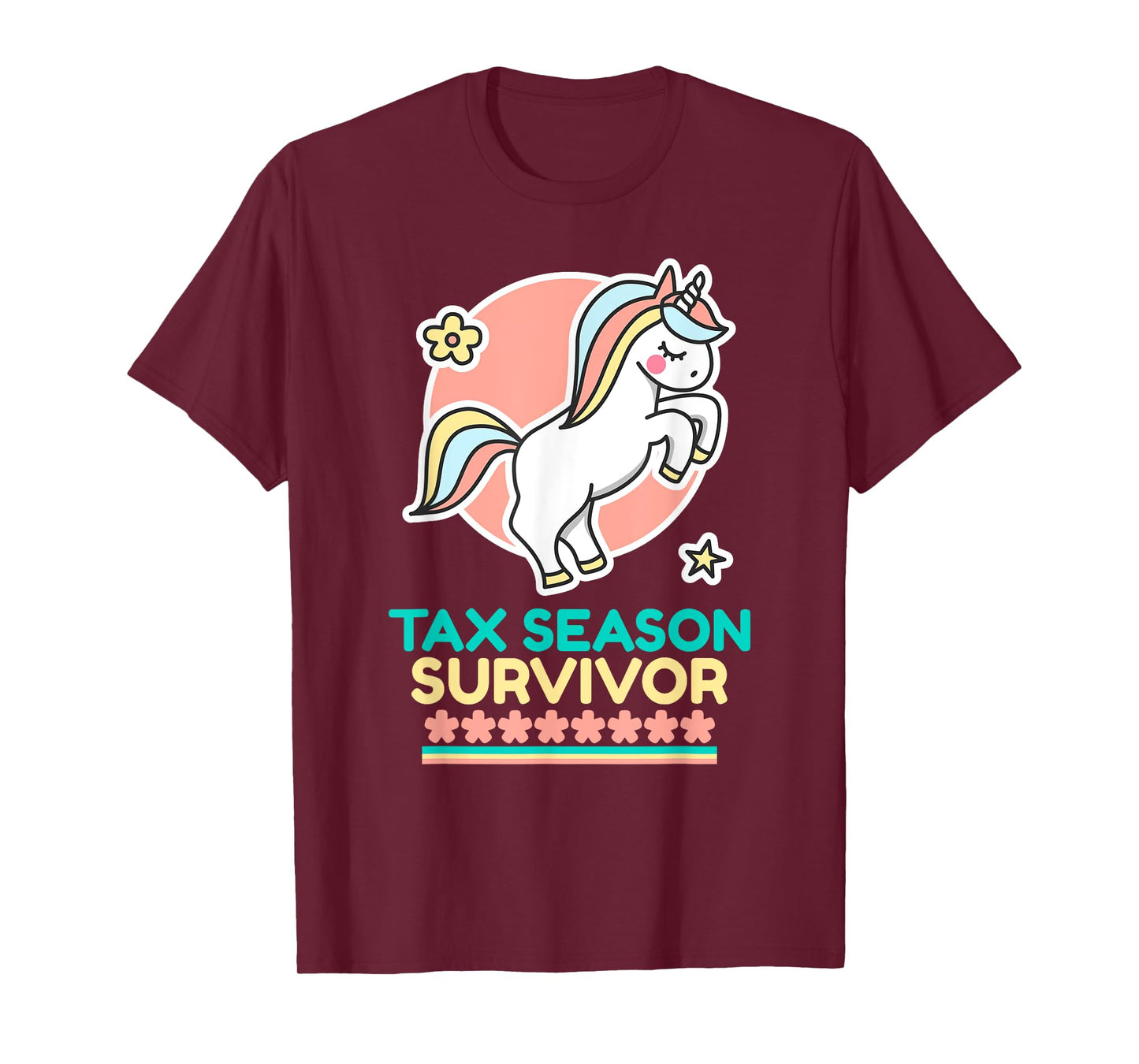 Cute Unicorn Tax Season Survivor T-Shirt