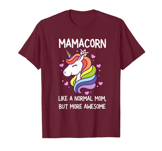 Womens Funny Mamacorn Unicorn Costume Mom Mother's Day T-Shirt