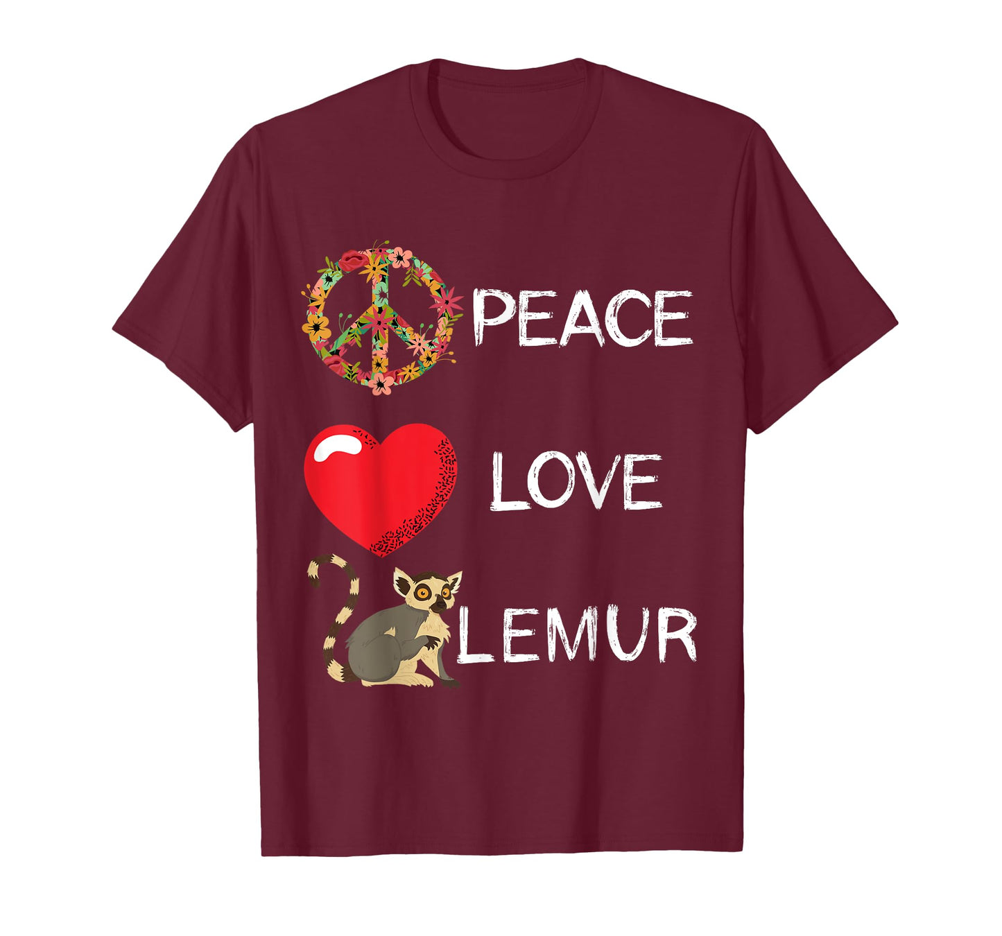 Lemur Love Peace Lemur Lover Madagascar Animal T-Shirt