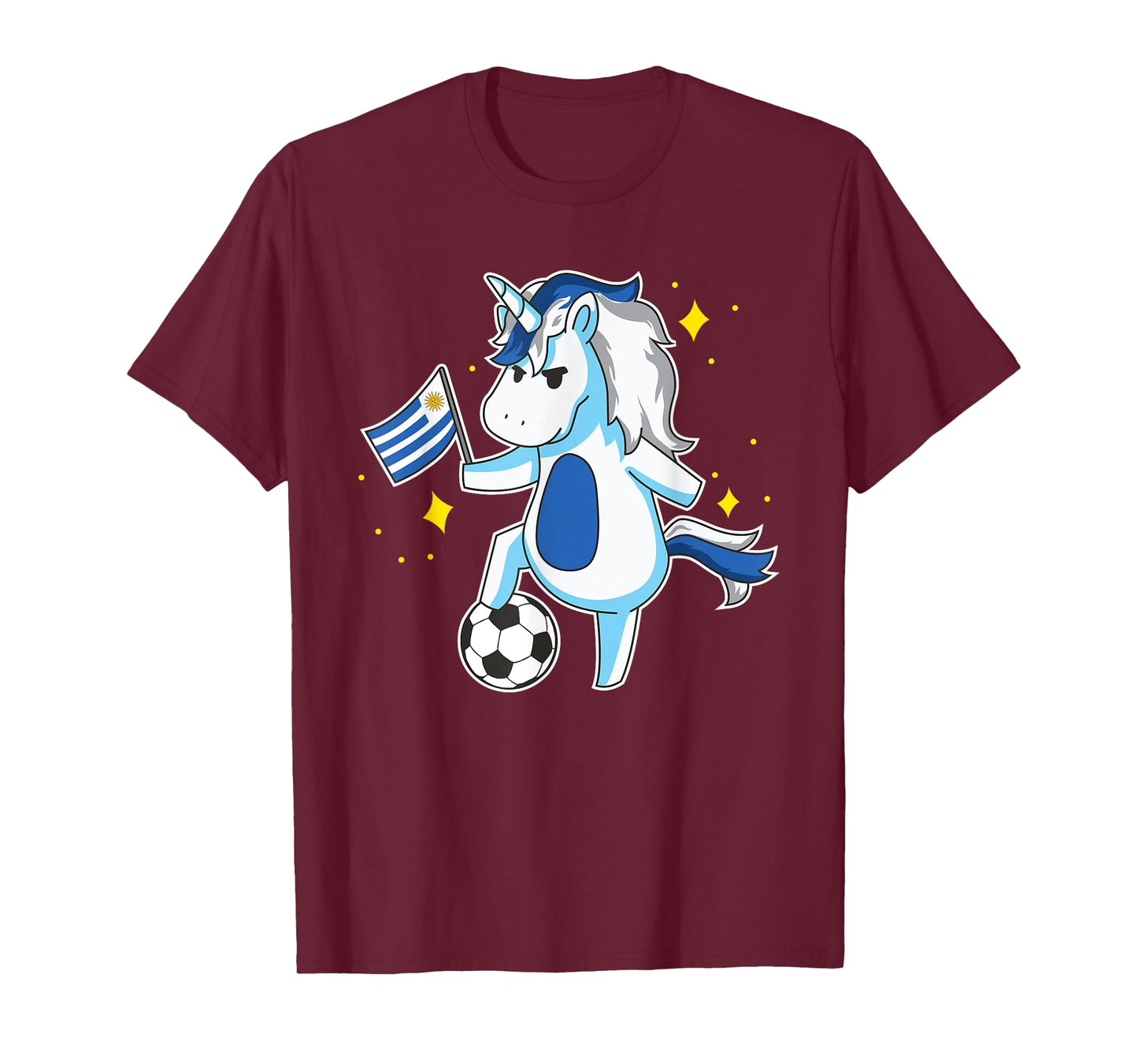 Soccer Unicorn Uruguay Jersey Design Uruguayan Football Gift T-Shirt