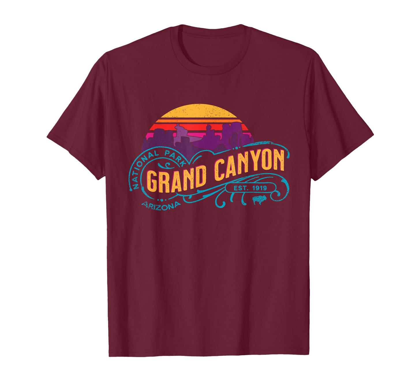 Retro Grand Canyon National Park Vintage Sunset Souvenir T-Shirt