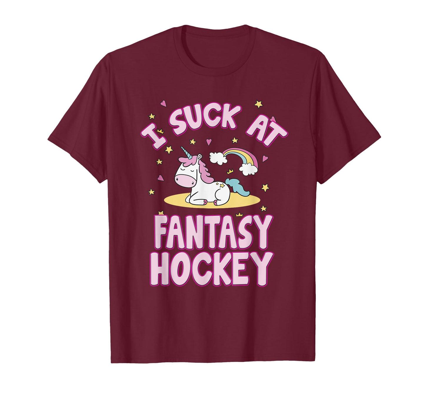I Suck At Fantasy Hockey Draft Party Men Women T Shirt T-Shirt