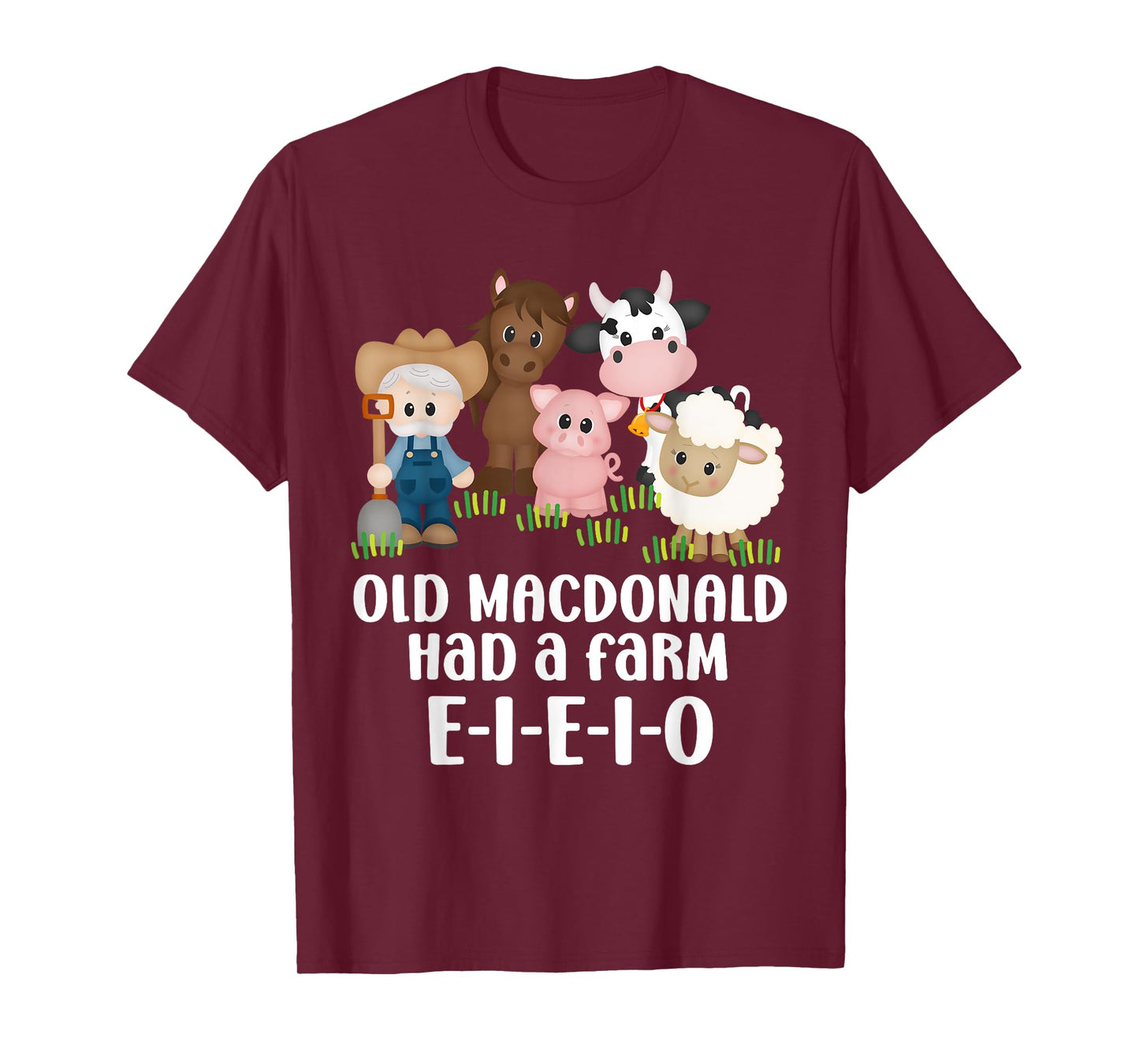 Old MacDonald Had a Farm E-I-E-I-O Nursery Song Toddler Kids T-Shirt