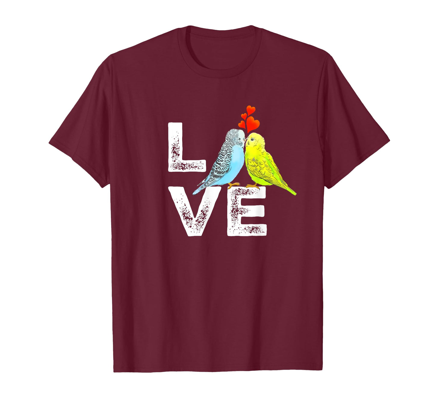 Cute Parrot Parakeet Family Love Men Women Boys Girls T-Shirt