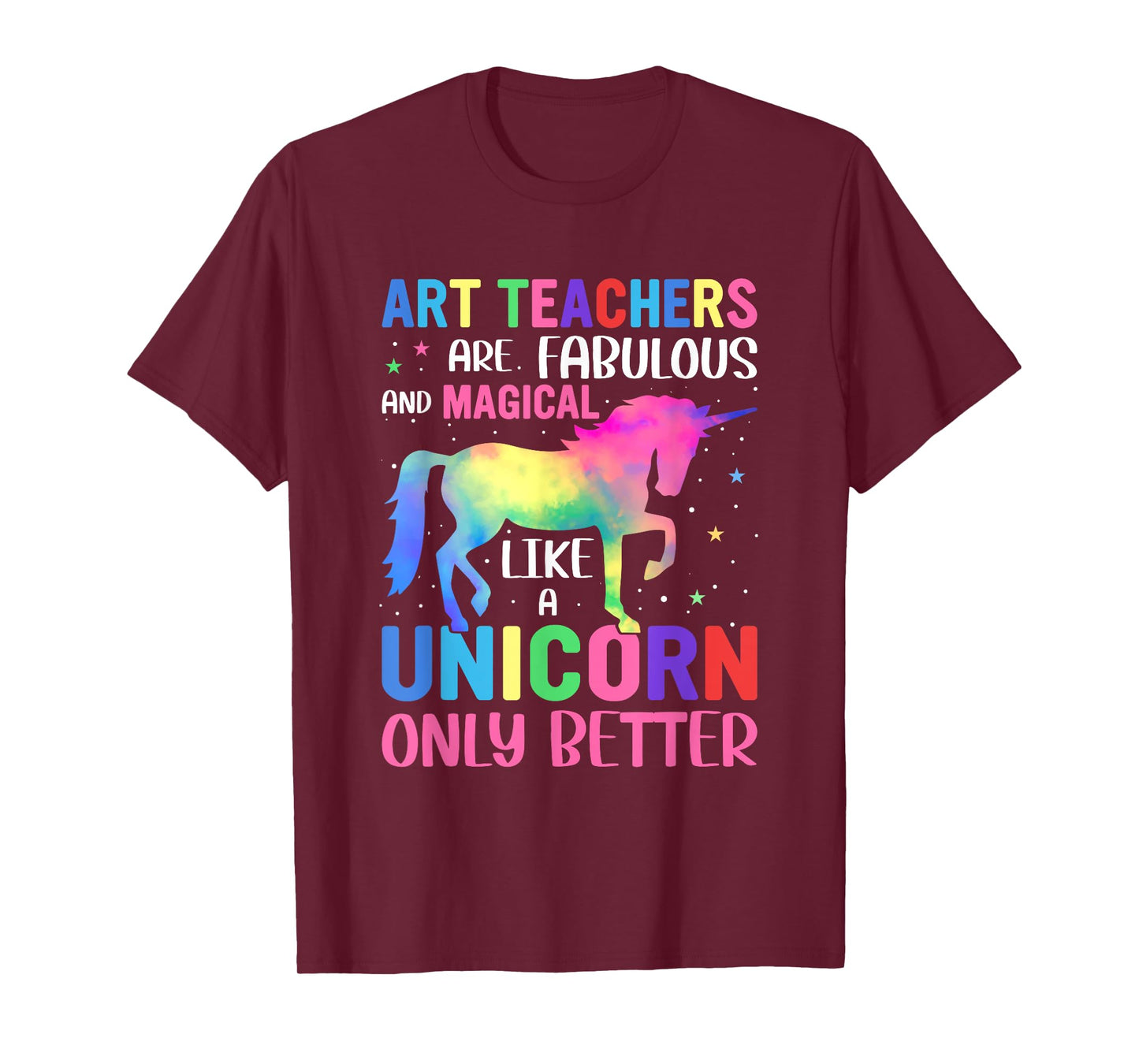 Art Teacher Unicorn Men Women Funny School Teachers T-Shirt