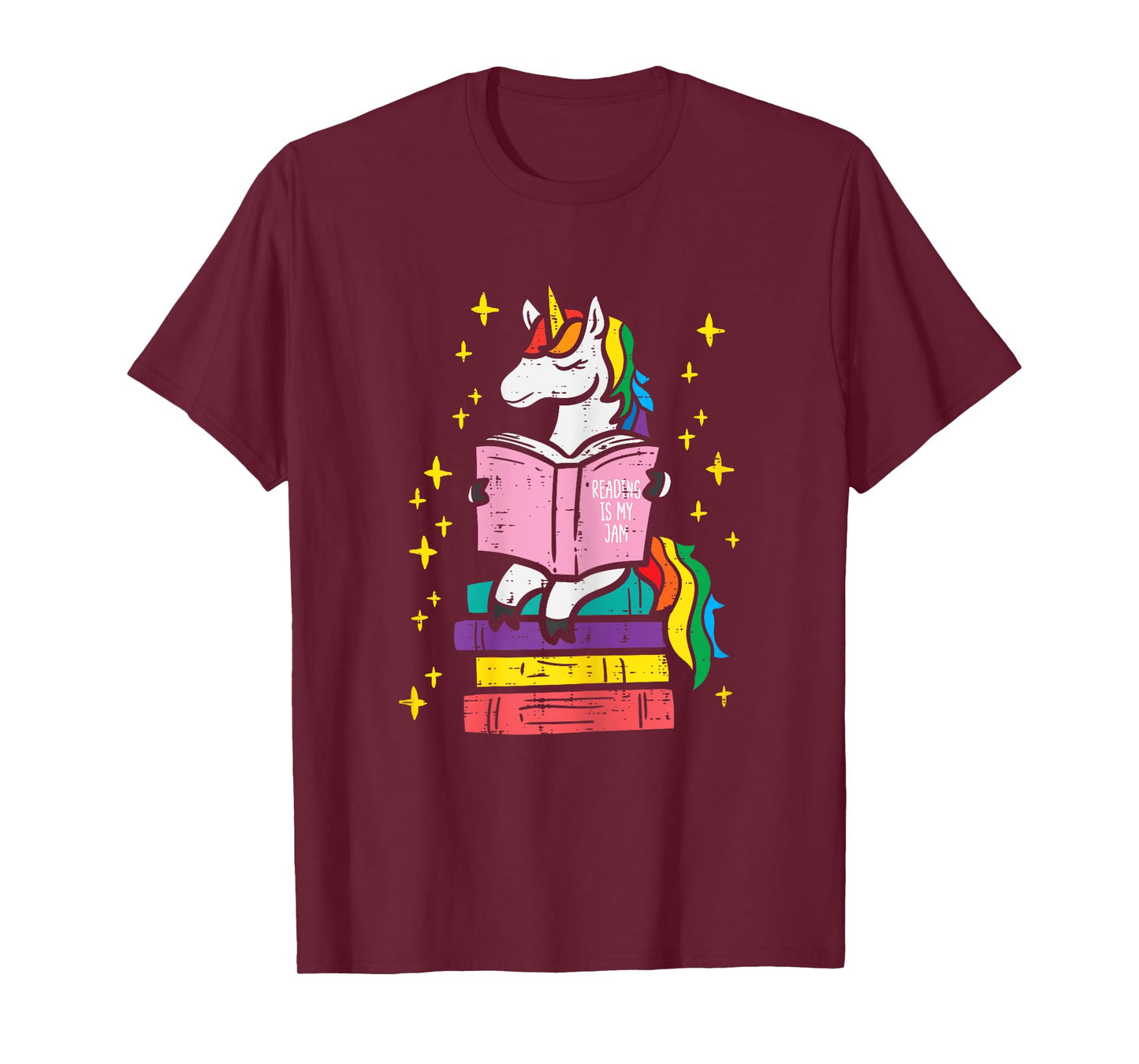 Reading Unicorn Cute Book Lover Bookworm Women Girls T-Shirt
