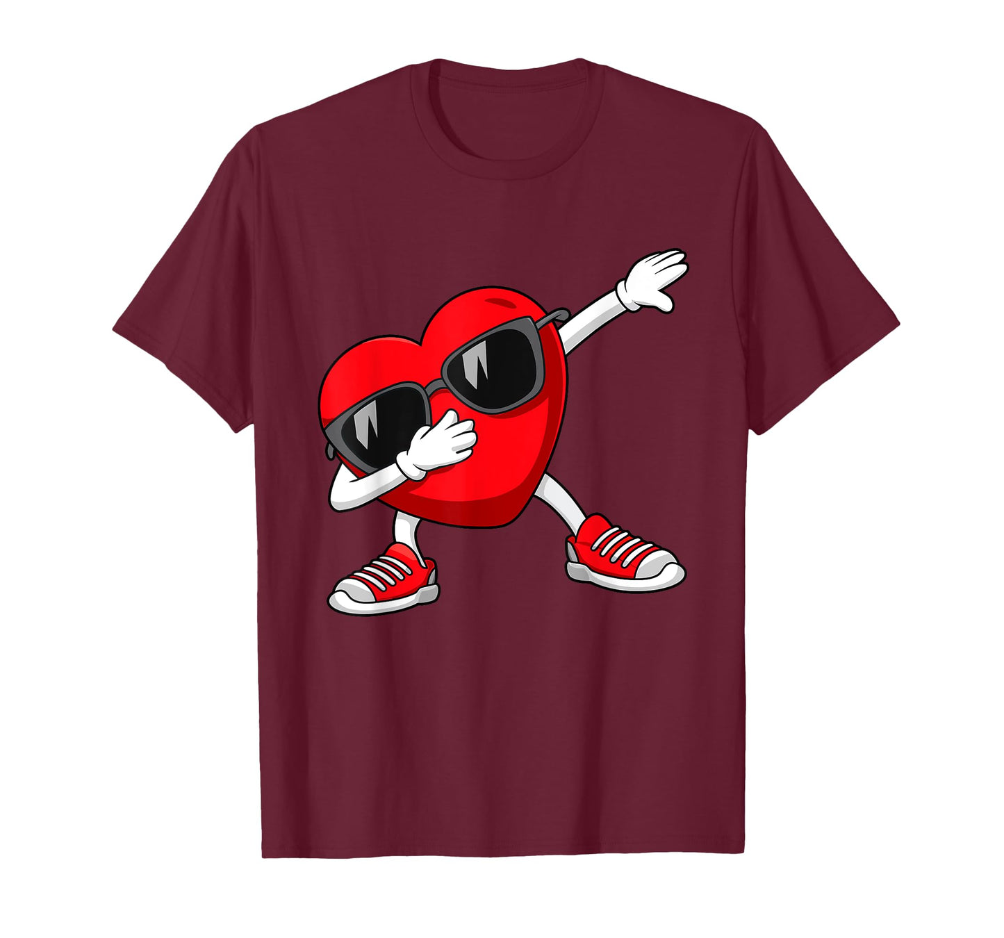 Valentines Day Dabbing Heart Dab For Teens Boys Girls Kids T-Shirt