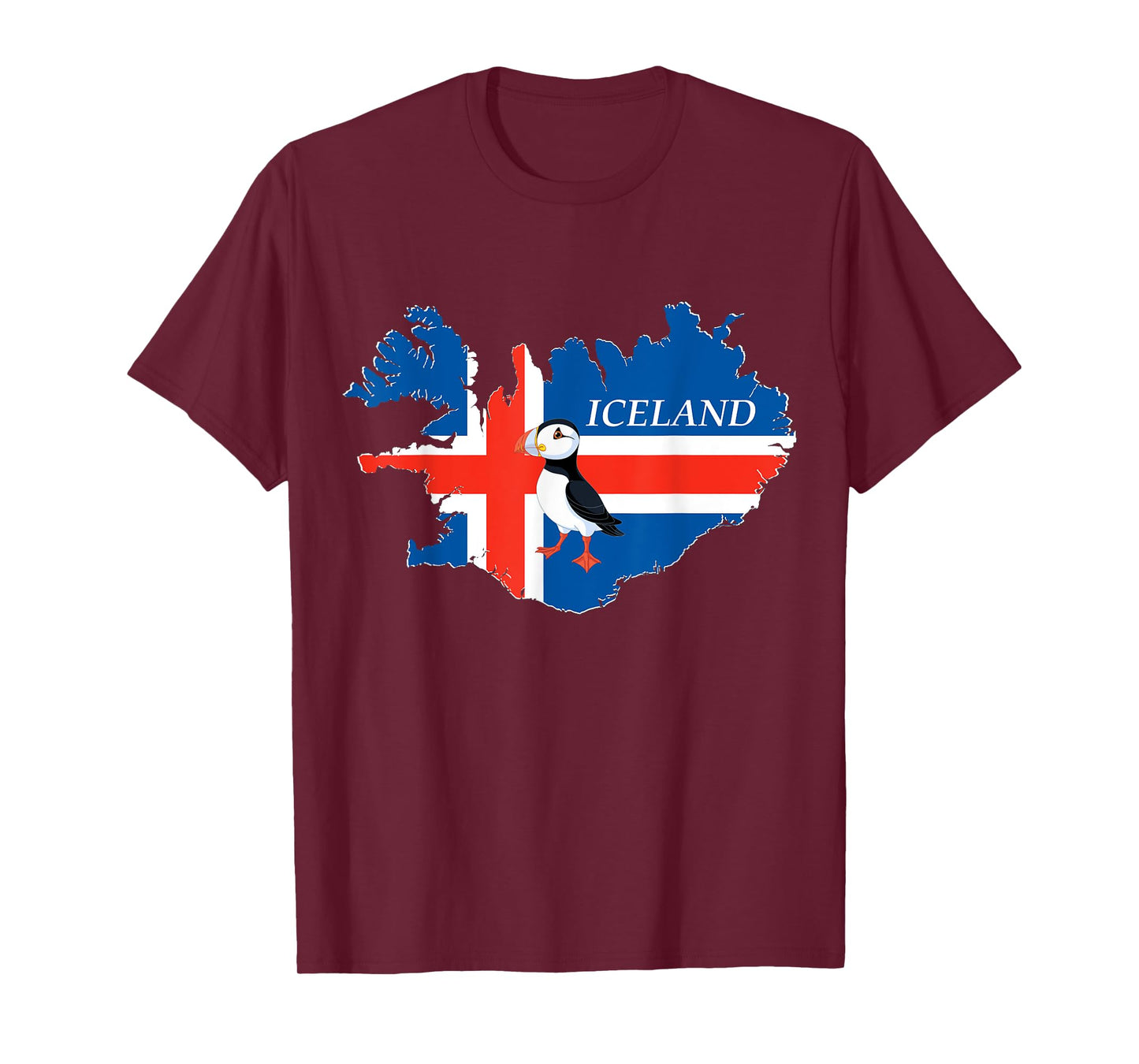 Iceland Puffin Bird and Atlantic Card T-Shirt