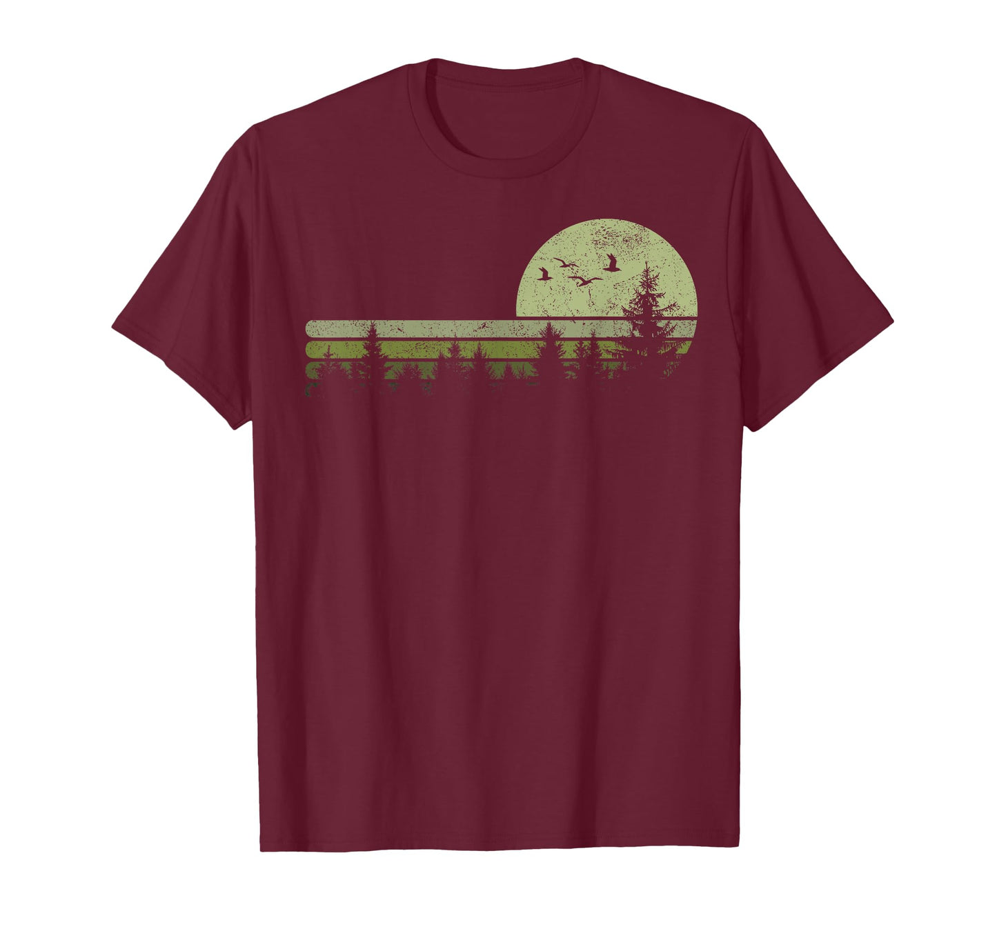 Vintage Forest Nature Trees Hiking Outdoor Wildlife T-Shirt