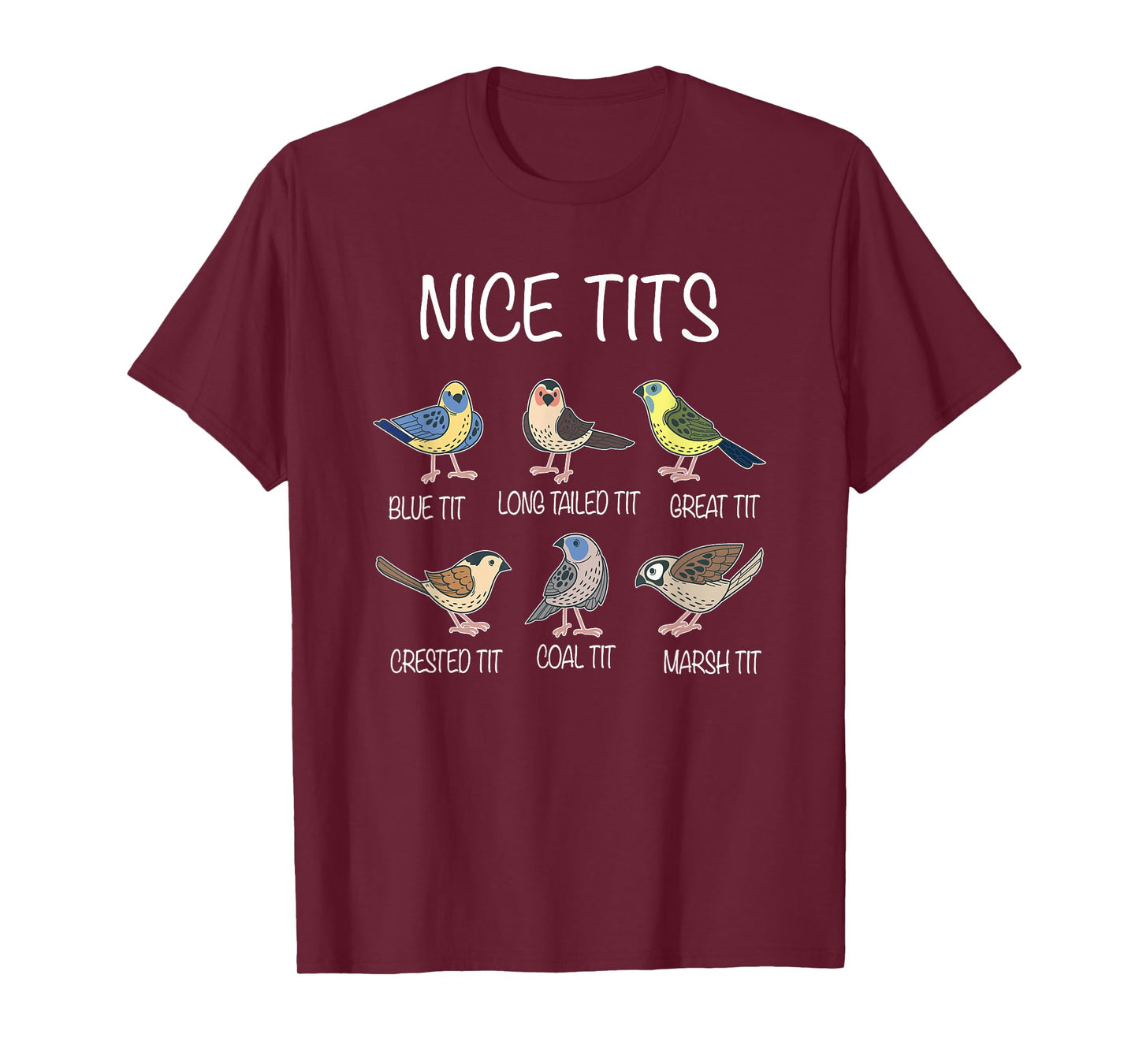 Nice Tits Funny Titmouse Pun Saying | Birdwatcher Birds T-Shirt