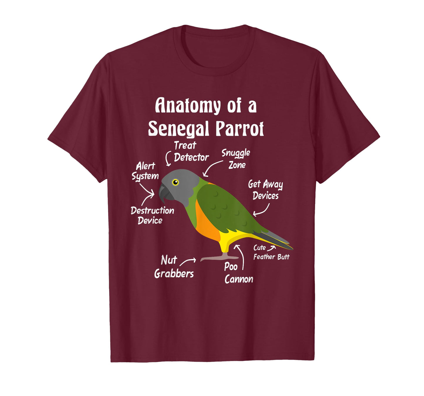 Anatomy of a Senegal Parrot T-Shirt