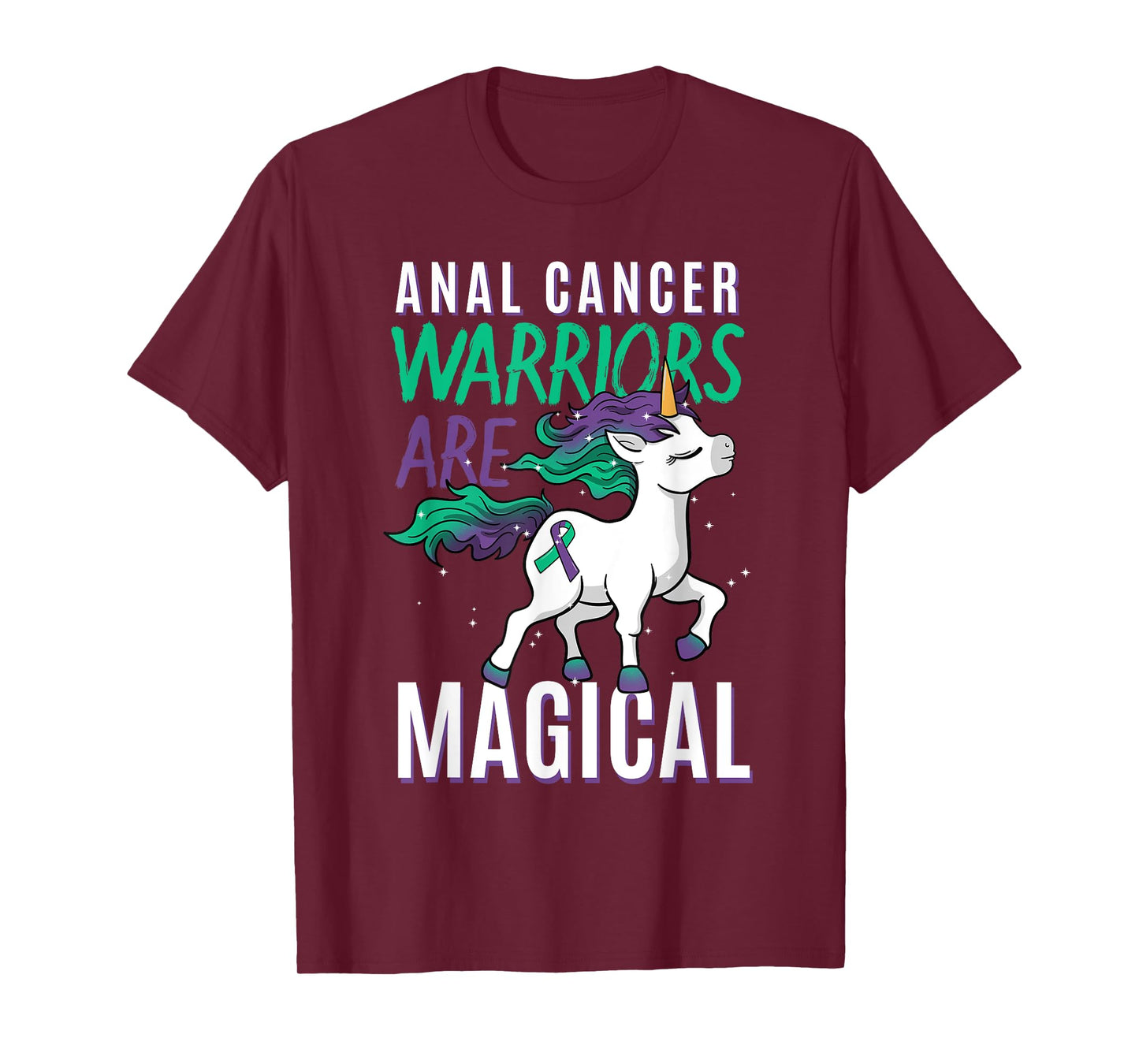 Anal Cancer Awareness Supporter Fighter Unicorn Lover Gift T-Shirt