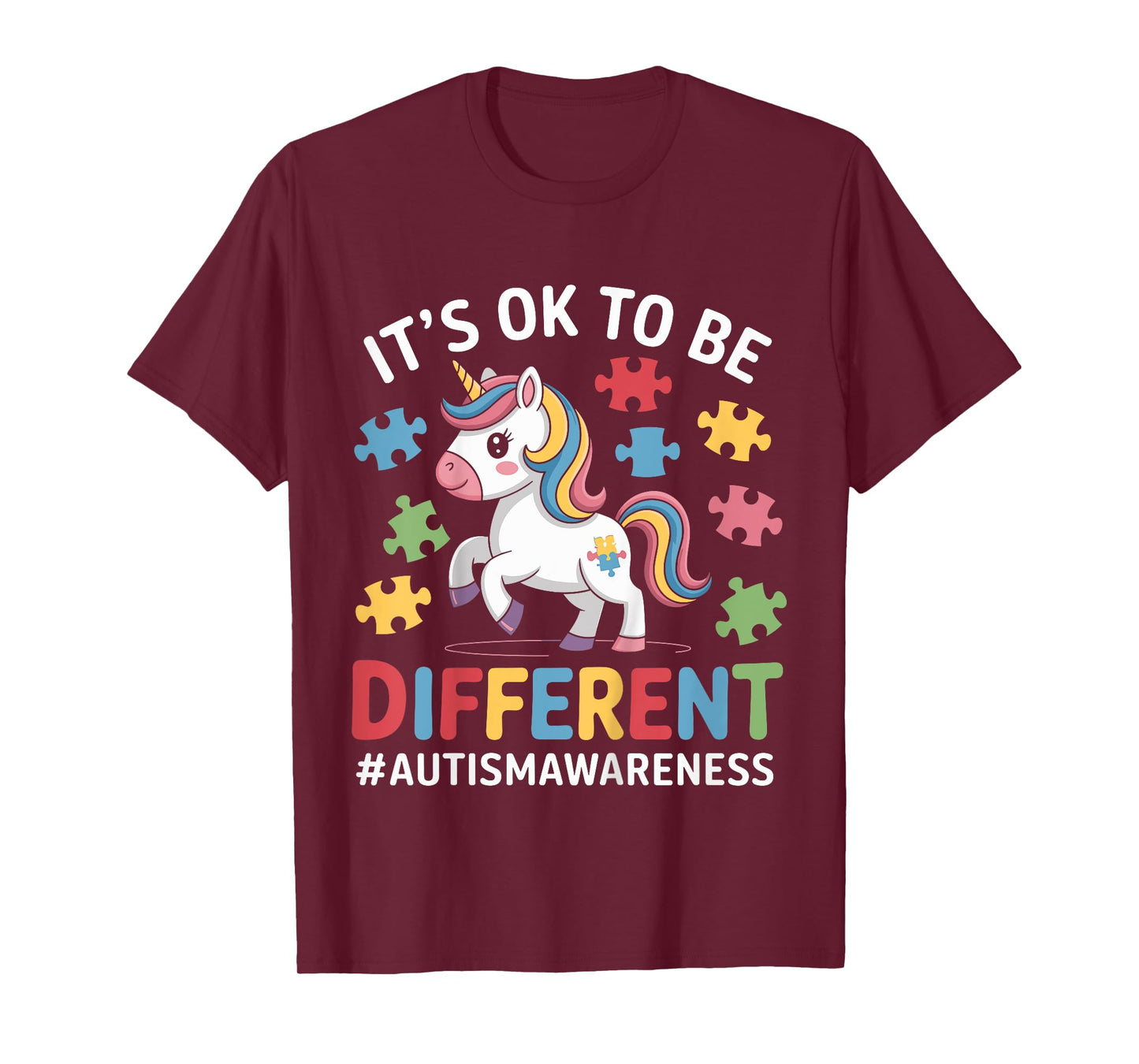 Kids It's OK To Be Different Autism Awareness Toddlers Girls T-Shirt