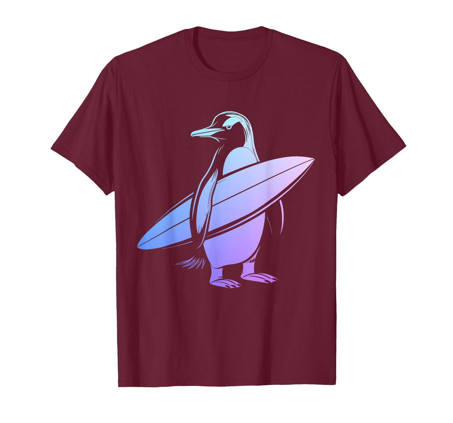 Surfer Penguin Surfboard Surfing Funny Cute Surfing T-Shirt