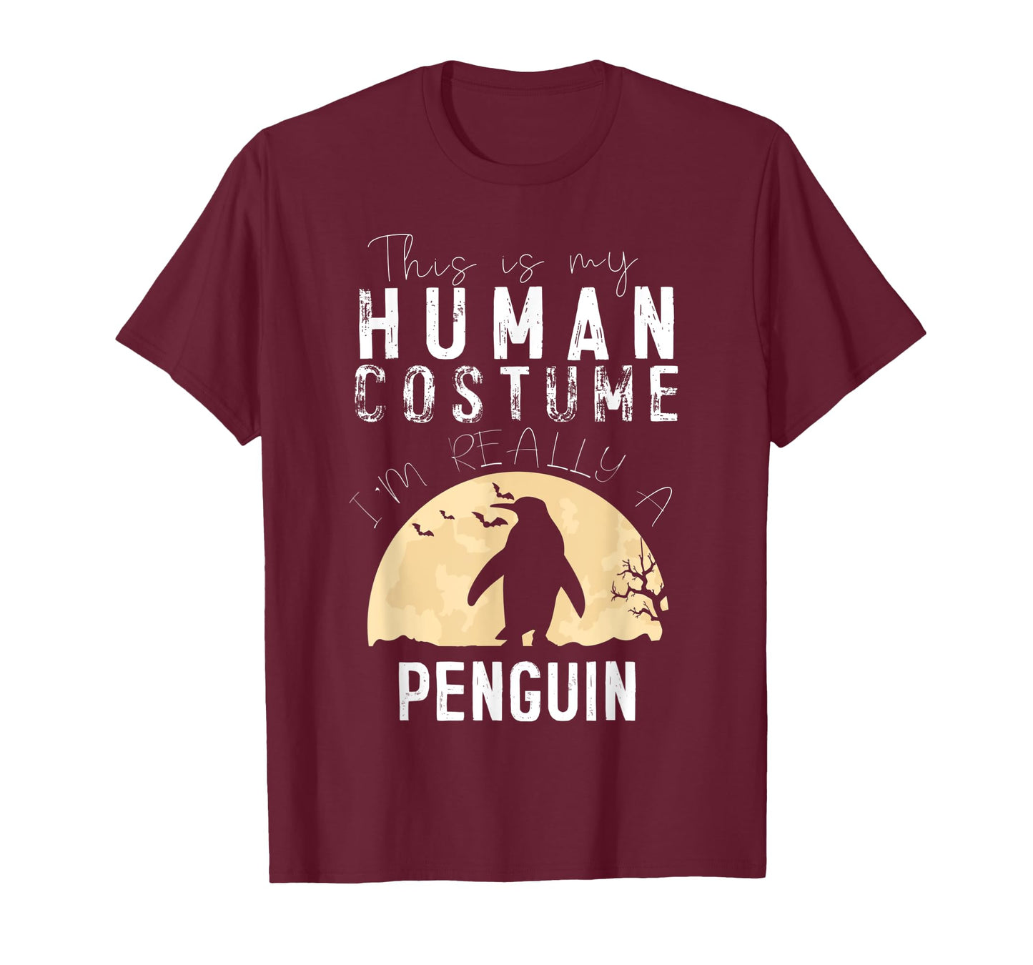 Halloween Human Costume Penguin Creepy Horror T-Shirt