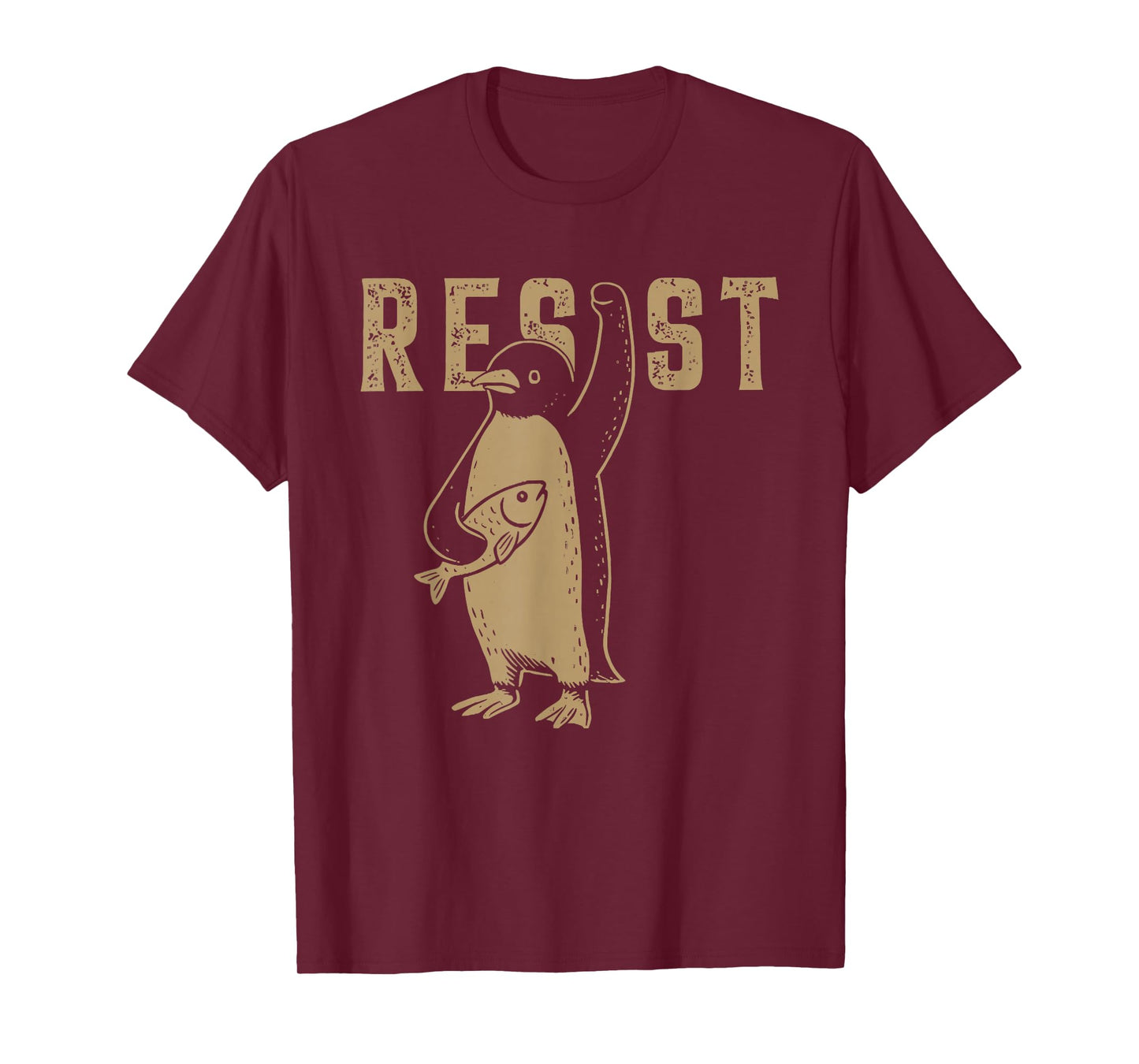 Resist Penguin Activism Graphic Design T-Shirt