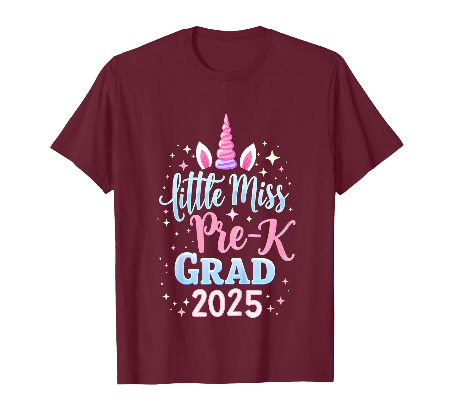 Kids Little Miss Pre-K Grad Preschool Girls Prek Graduation 2025 T-Shirt