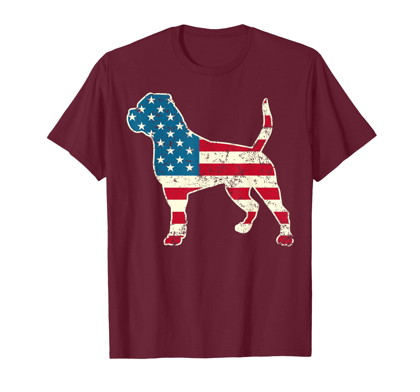 American Bulldog 4th of July Dog Lover Men USA American Flag T-Shirt