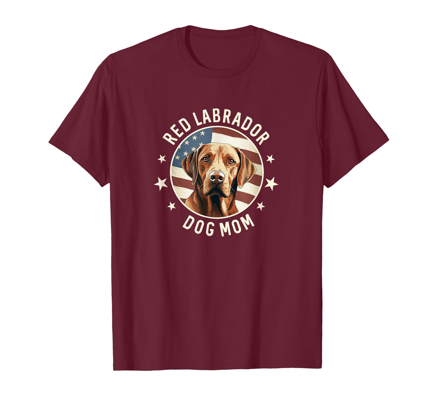 Red Labrador Retriever Dog Mom T-Shirt