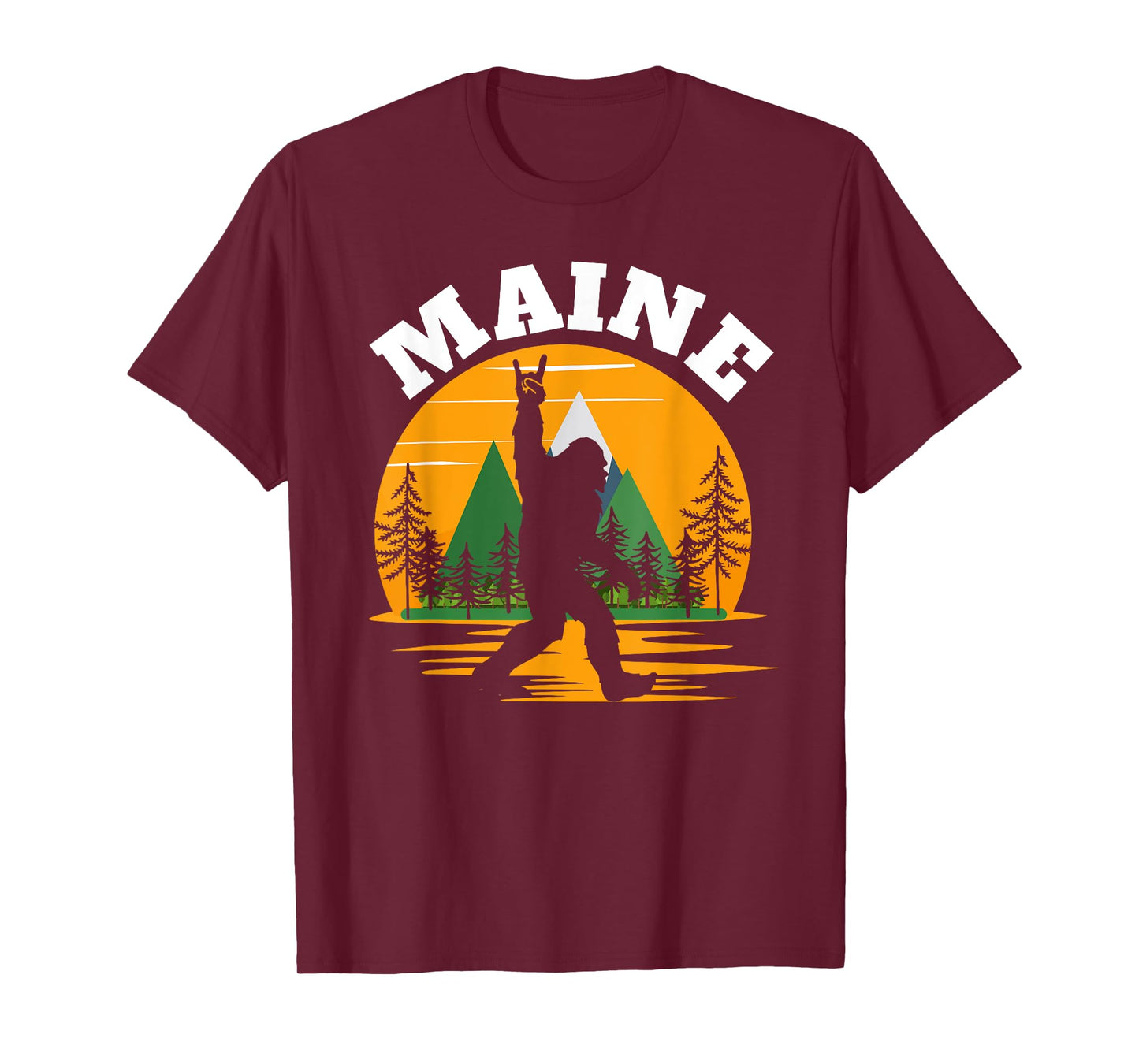 Maine US State Bigfoot Sasquatch T-Shirt