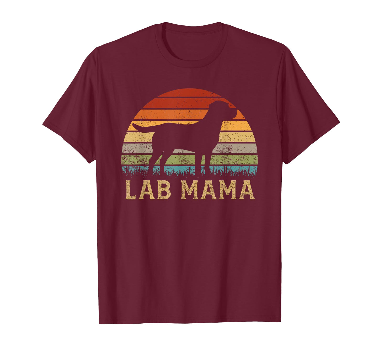 Lab Mama Retro Labrador Retriever Lover Vintage Dog Lab Mom T-Shirt