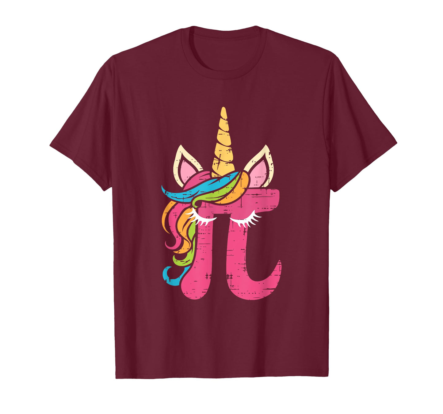 Cute Unicorn Pi Day 3.14 Math Number Pi Math Pun Girls Kids T-Shirt