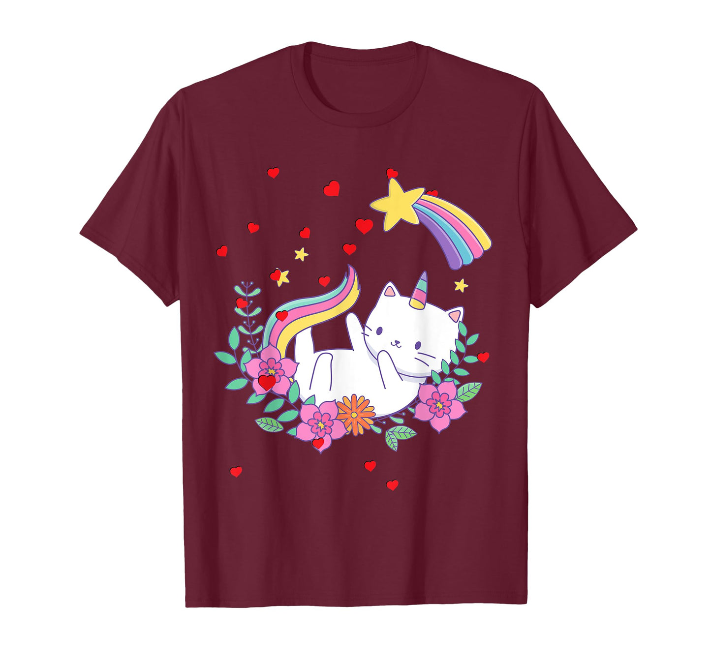 Valentines Unicorn Cat Kittycorn T-Shirt