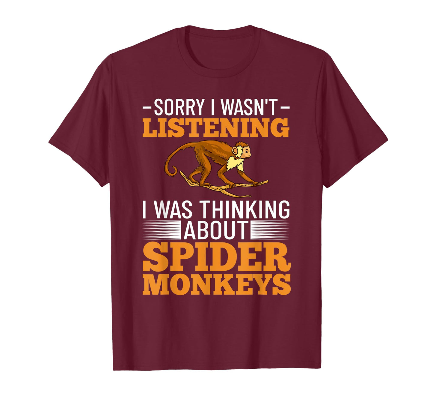 Spider Monkey Funny Animals Cute Pet T-Shirt
