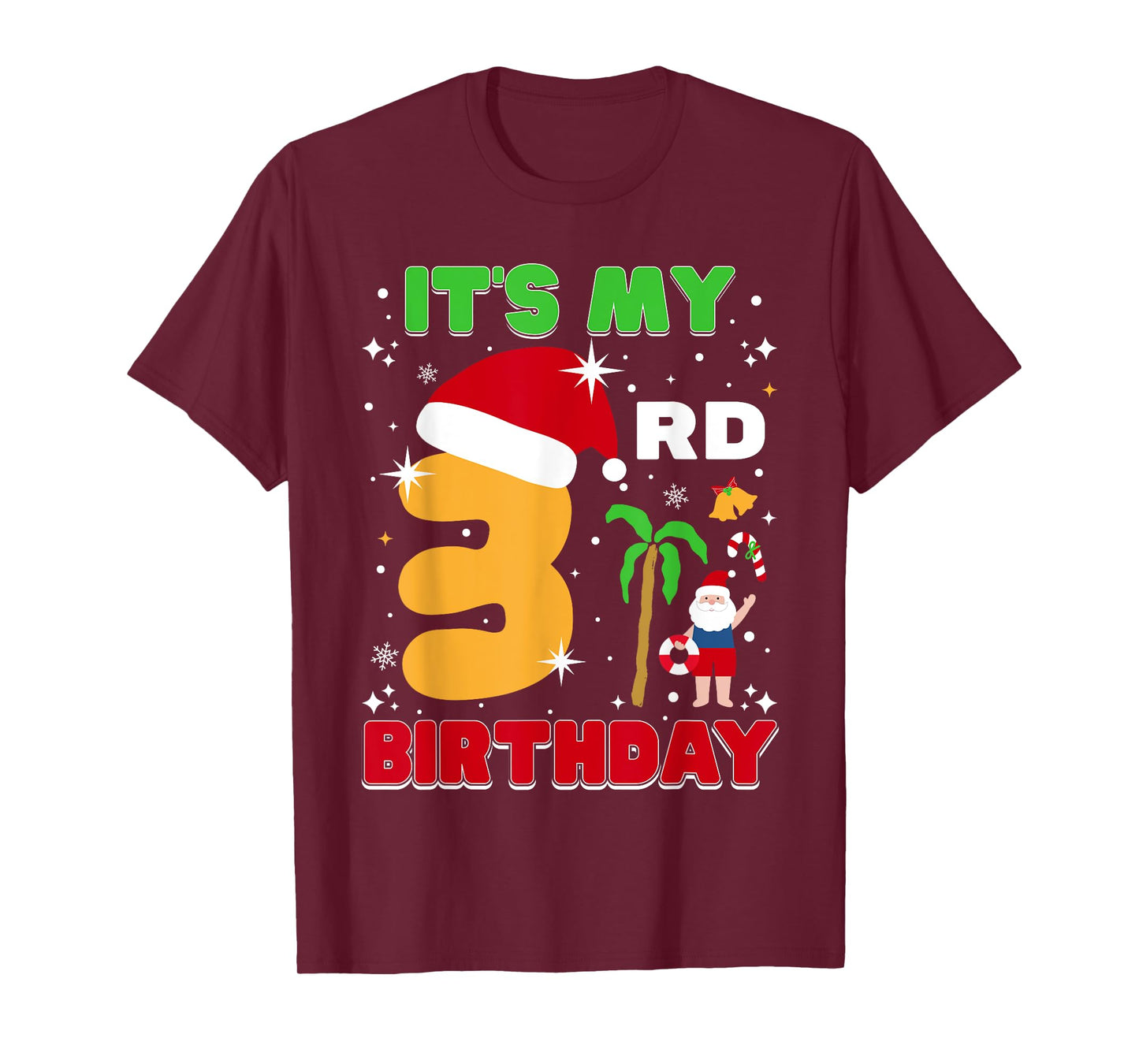 It's My 3rd Birthday Summer Xmas 3 Years Old Kids Girls Boys T-Shirt