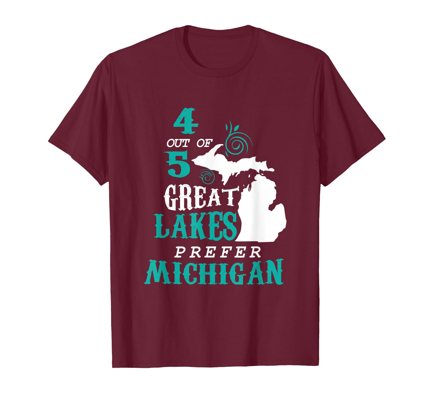 4 Out of 5 Great Lakes Michigan Michigander Detroit T-Shirt