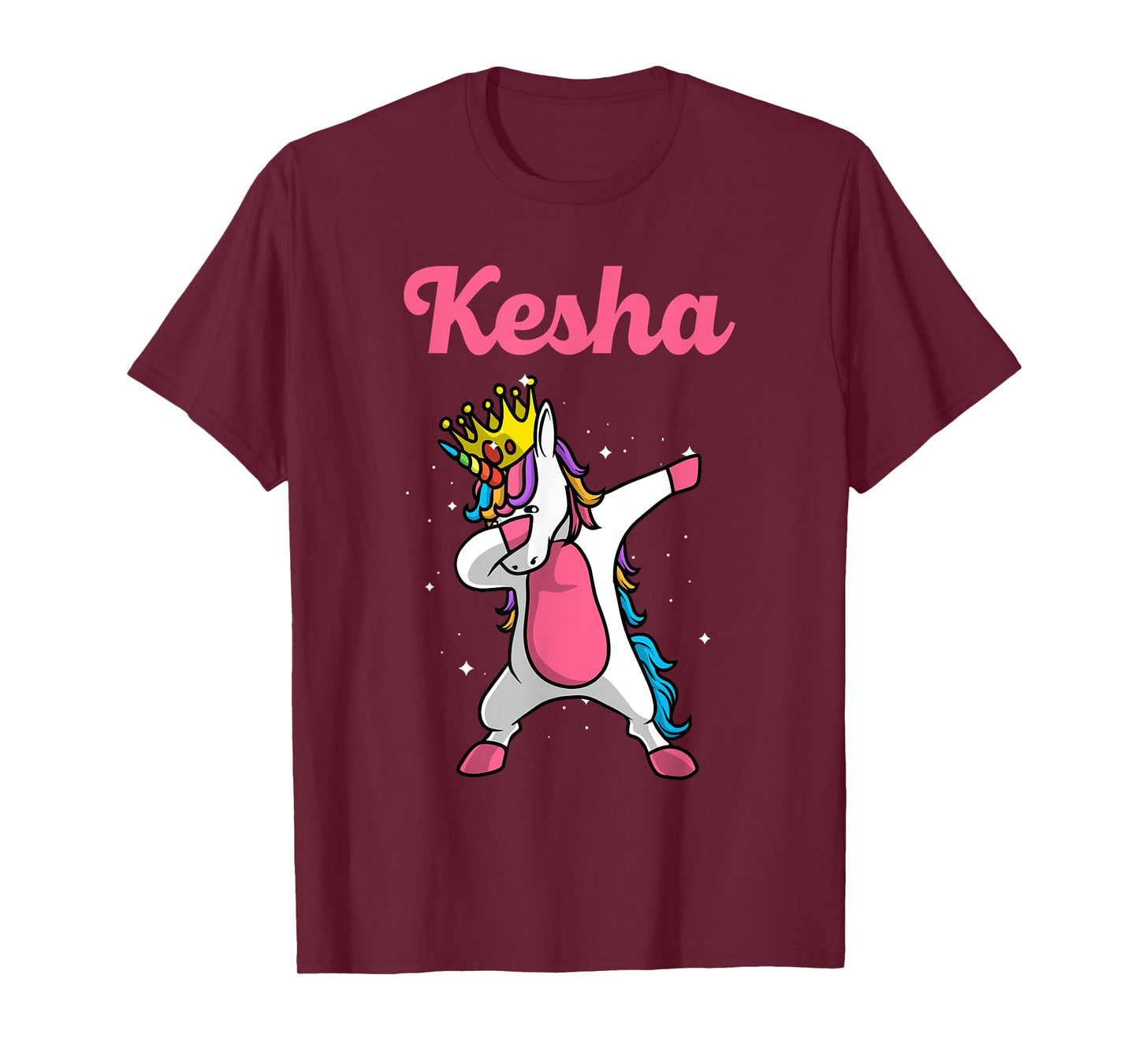KESHA Name Personalized Birthday Dabbing Unicorn Queen T-Shirt