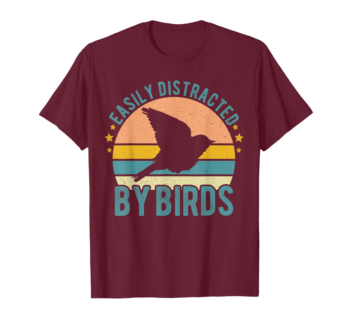 Easily Distracted By Birds Funny Watching Birding Birds T-Shirt