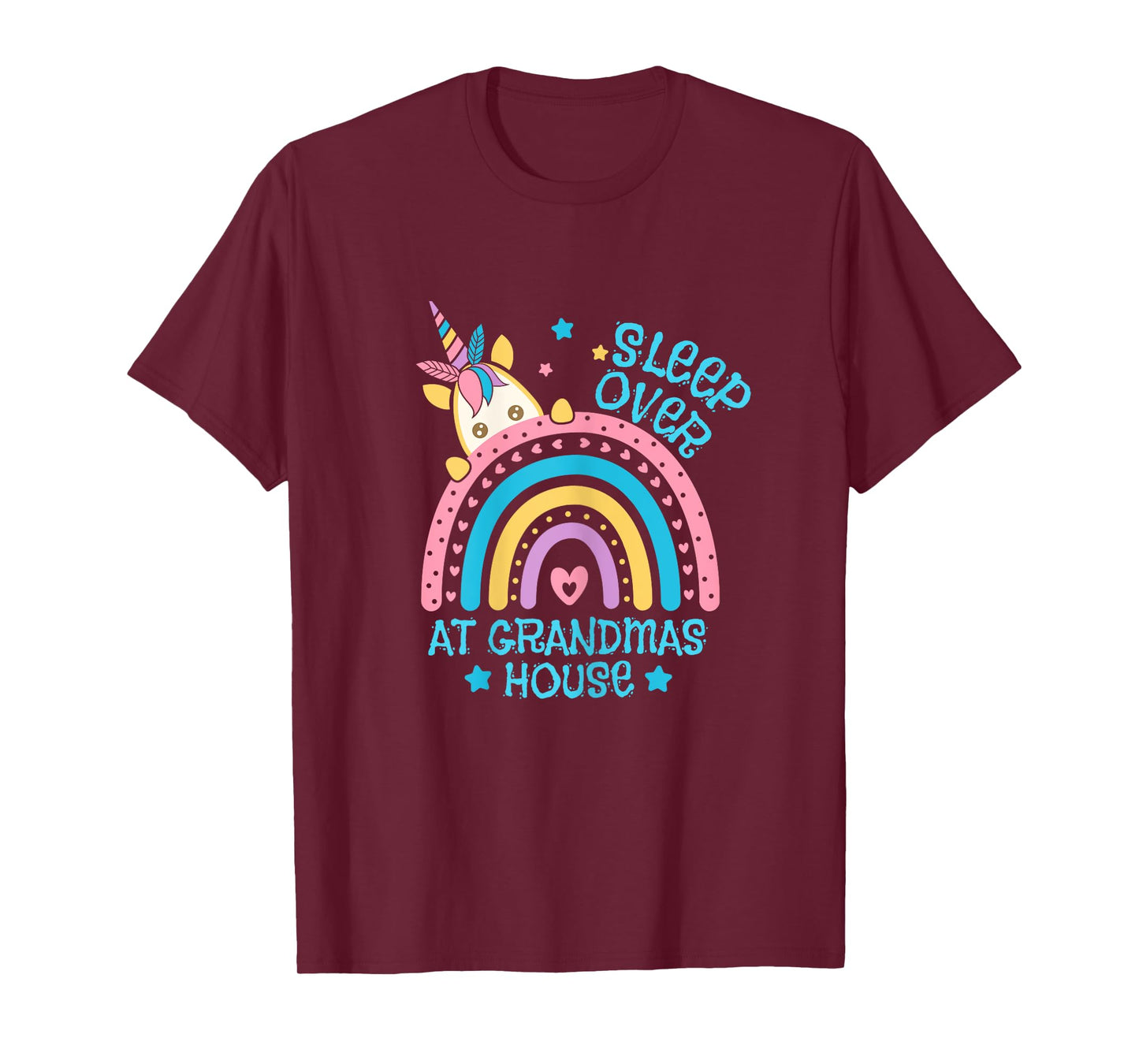 Unicorn Slumber Party Sleepover At Grandmas House T-Shirt