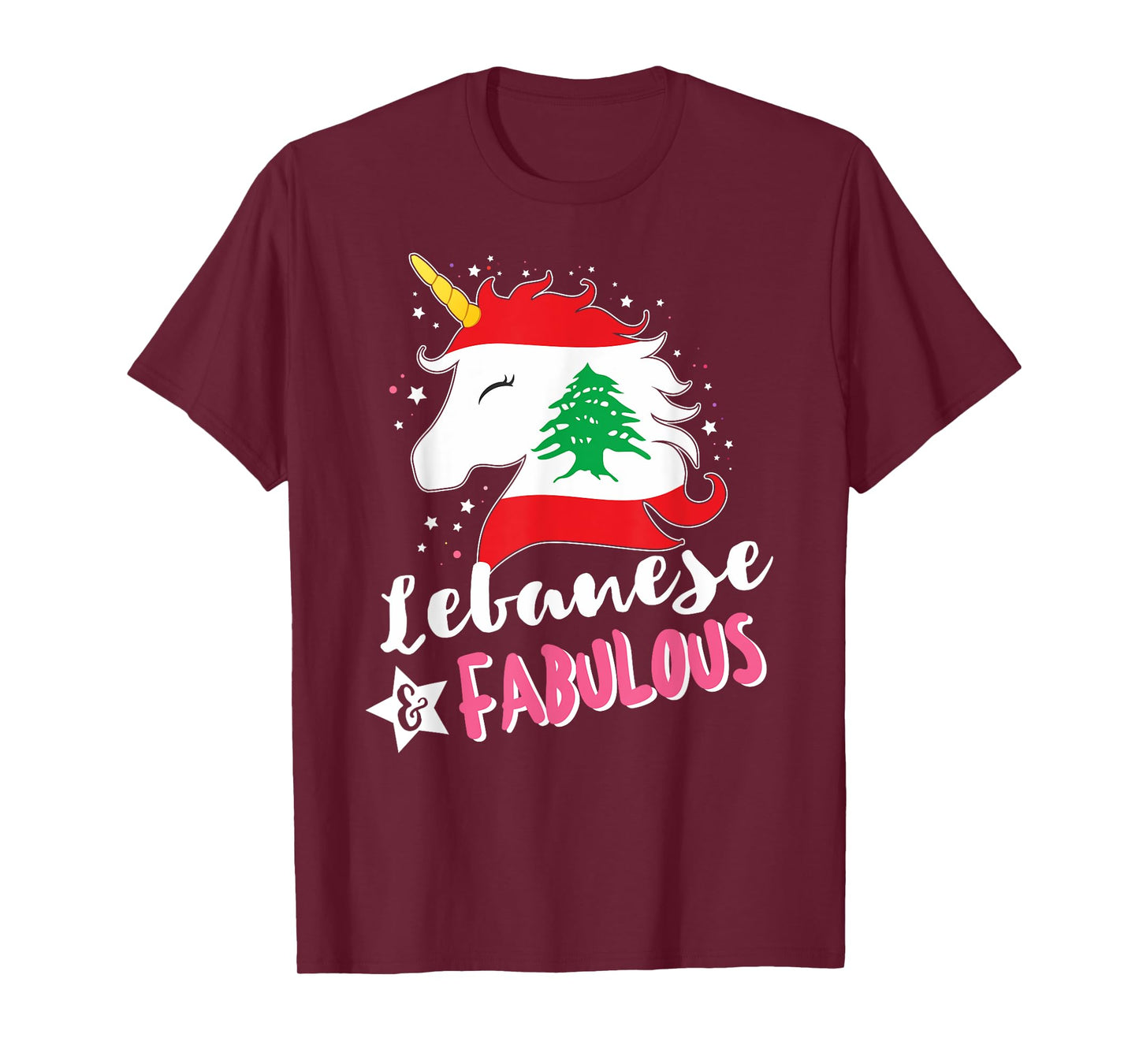 Lebanese Unicorn Lebanon Flag T-Shirt