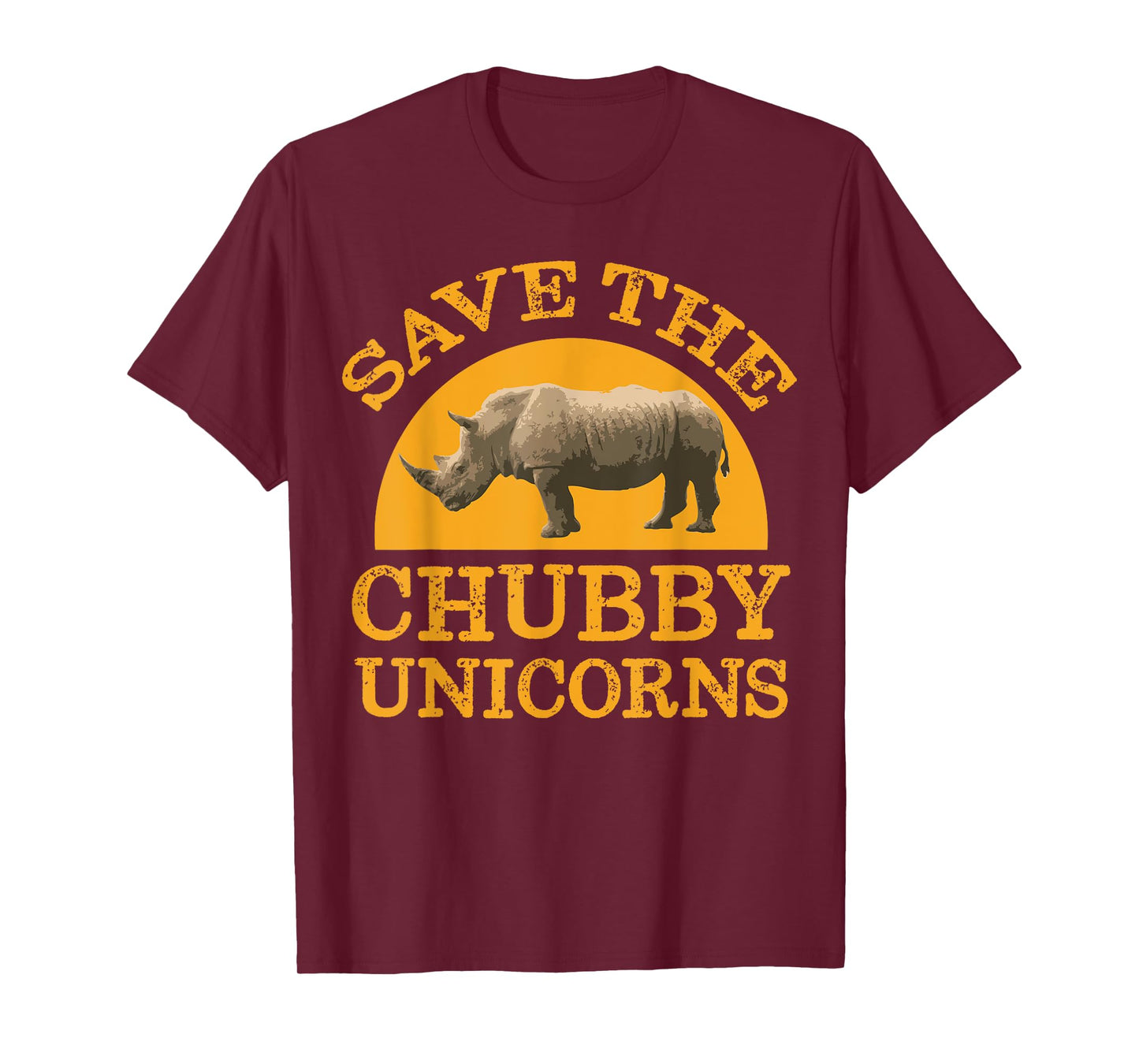 Save The Chubby Unicorns Rhino Endangered Awareness Tshirt