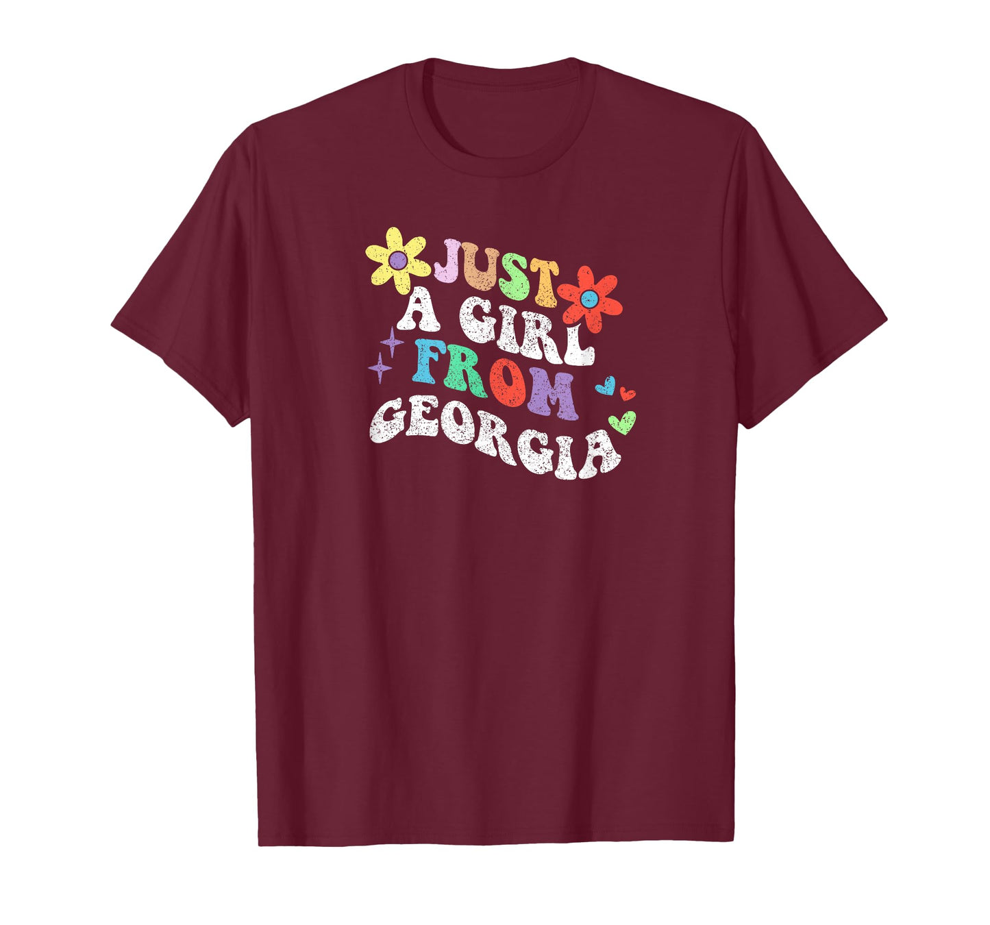 Retro Groovy Just A Girl From Georgia Mother's Day 2023 T-Shirt