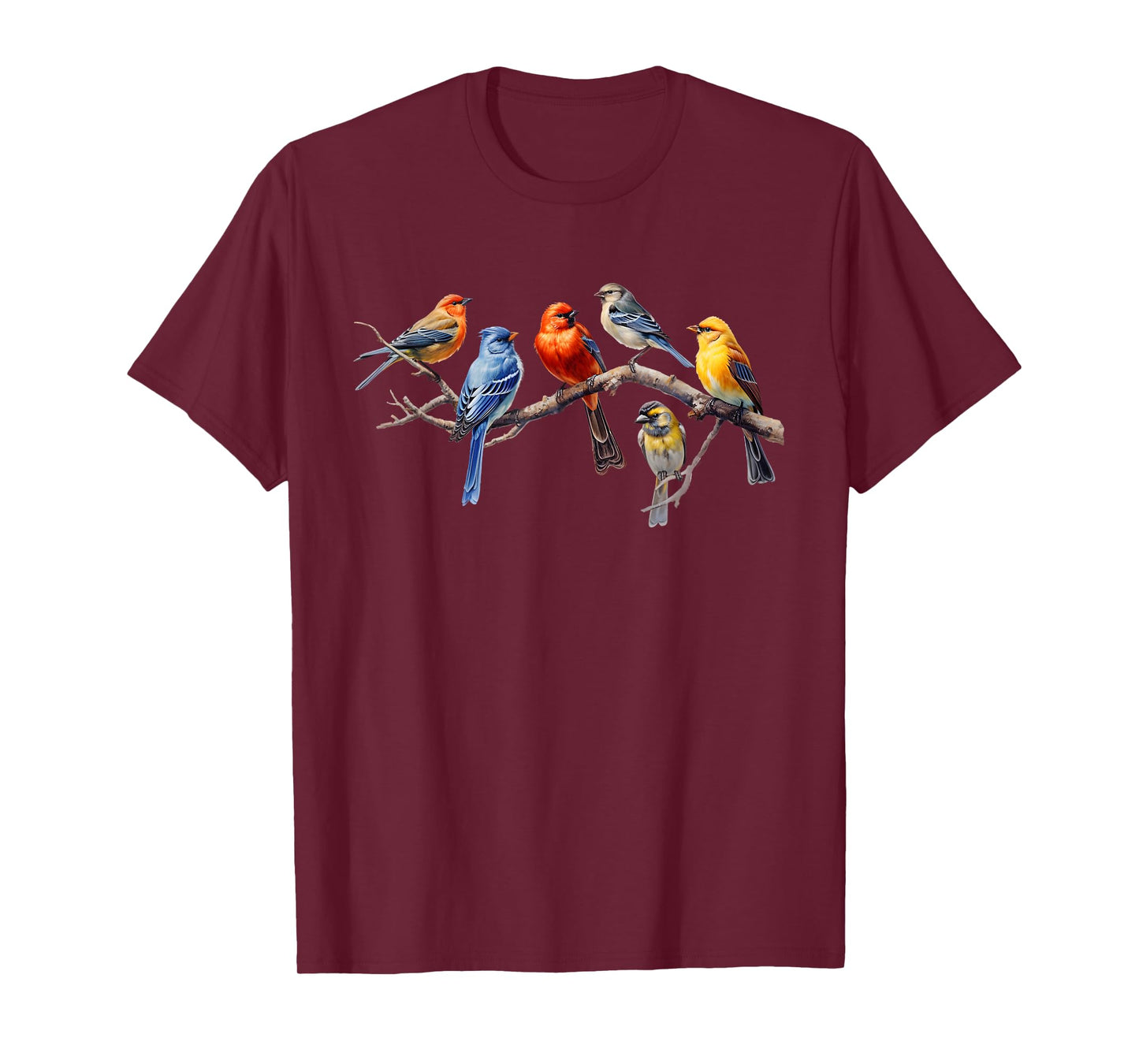 LetMeThinkAboutIt Designs Kids Unisex Black Bird Print Modern Classic T-Shirt