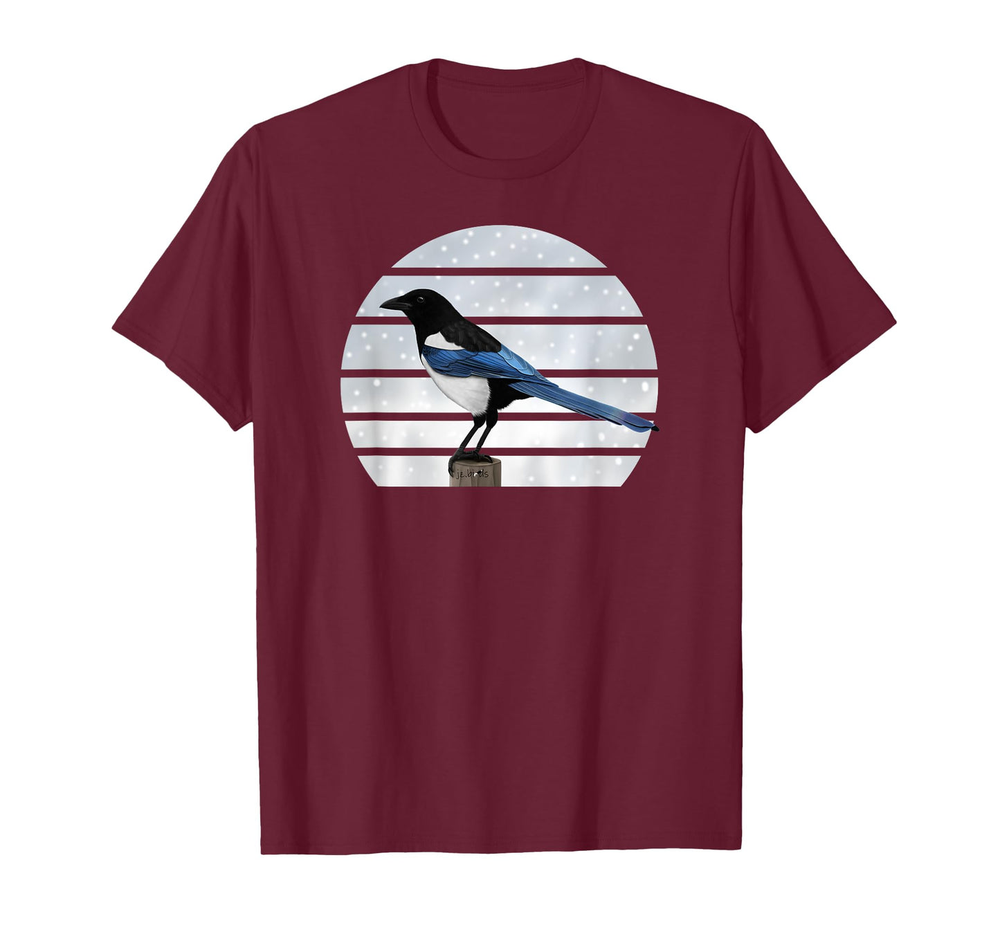 Magpie Winter Birds Christmas Snow Birder Birdwatching T-Shirt