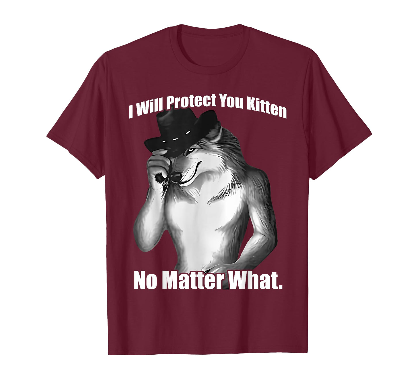 I'll Protect You Kitten No Matter What Wolf Men And Women T-Shirt