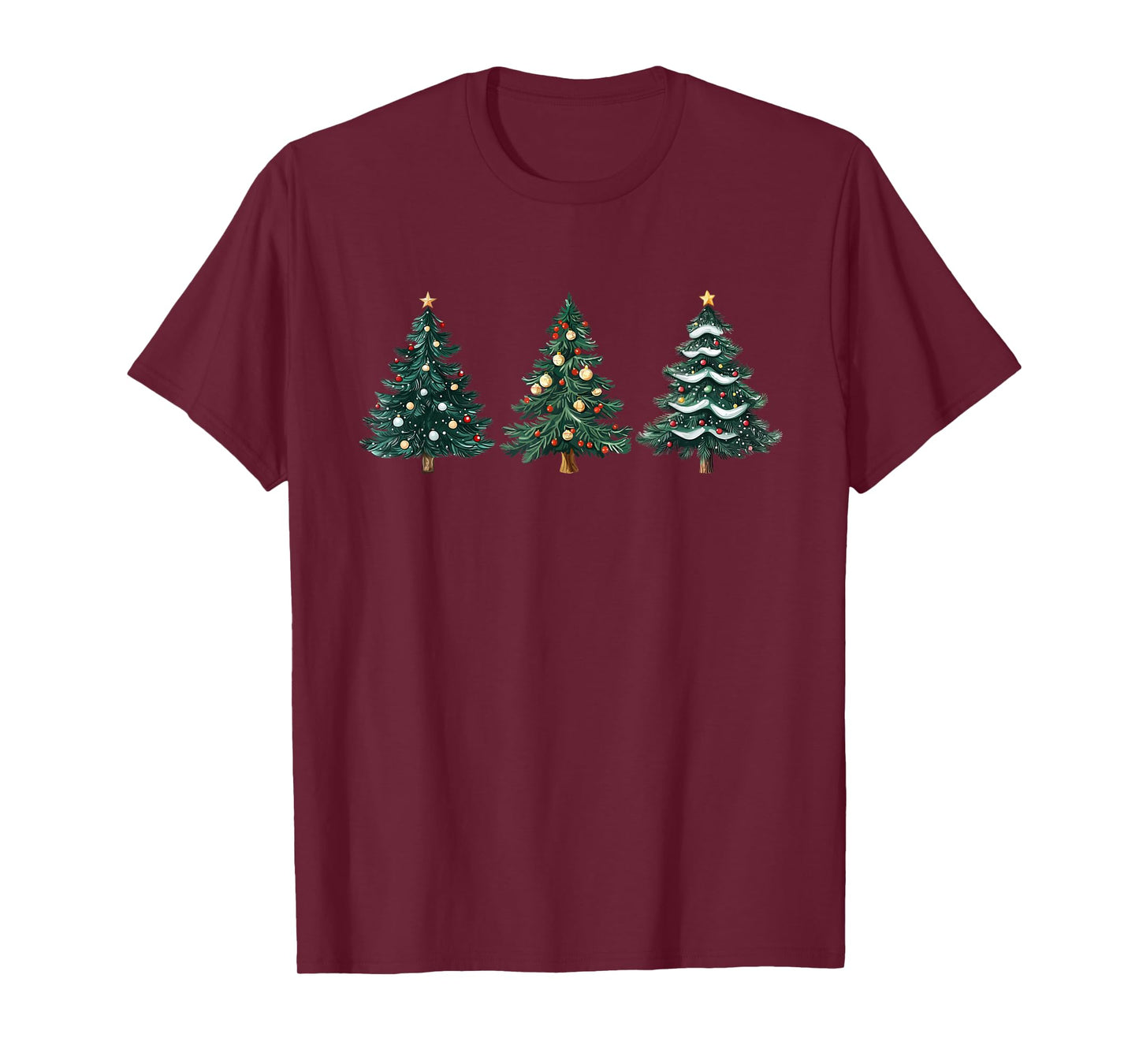 ChristmasTreeXmasCo. Christmas Tree Xmas Graphic Unisex-Adults, Unisex-Kids T-Shirt - Black, Small, Short Sleeve