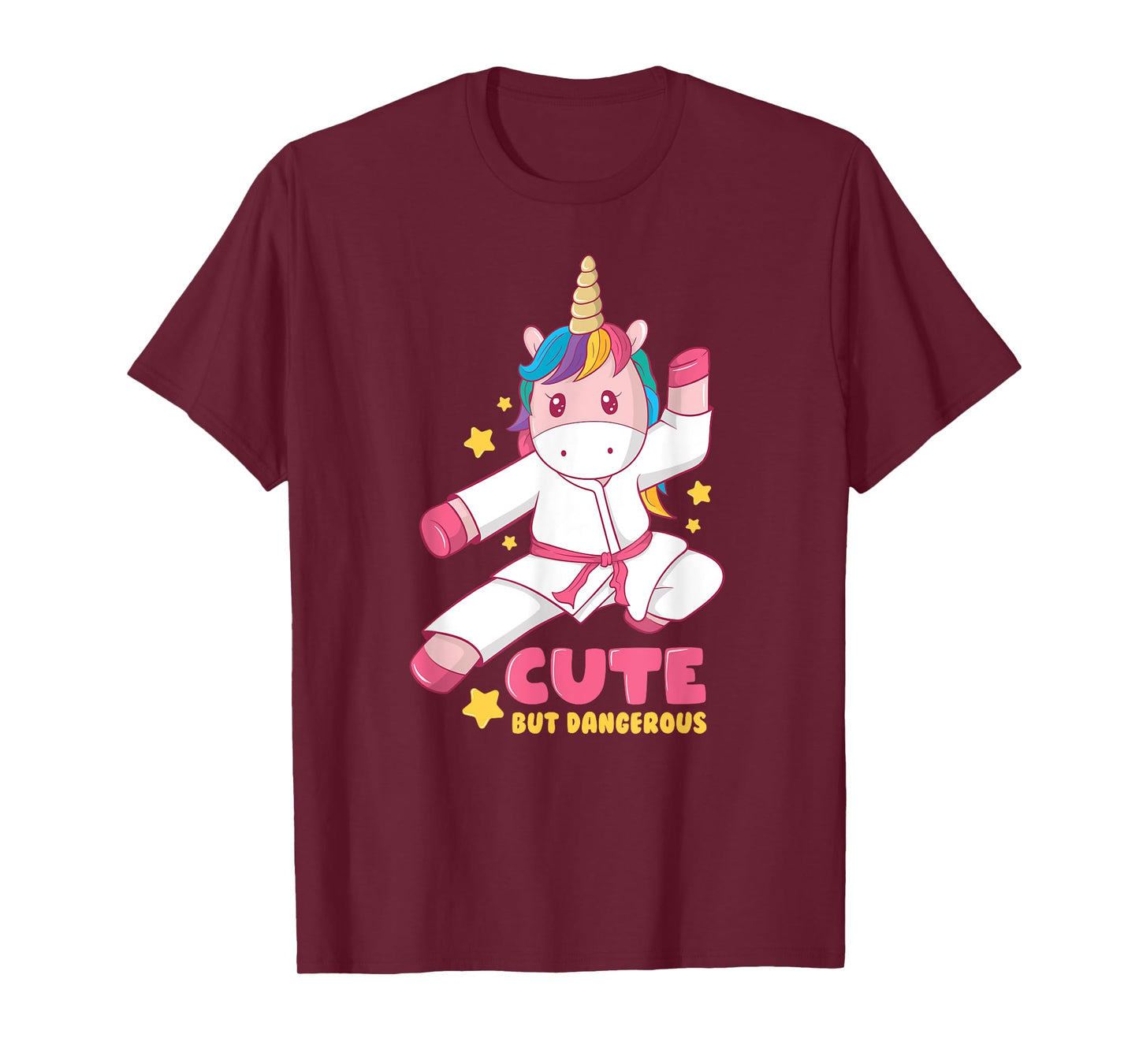 Cute But Dangerous Funny Girls Karate Unicorn Love T-Shirt